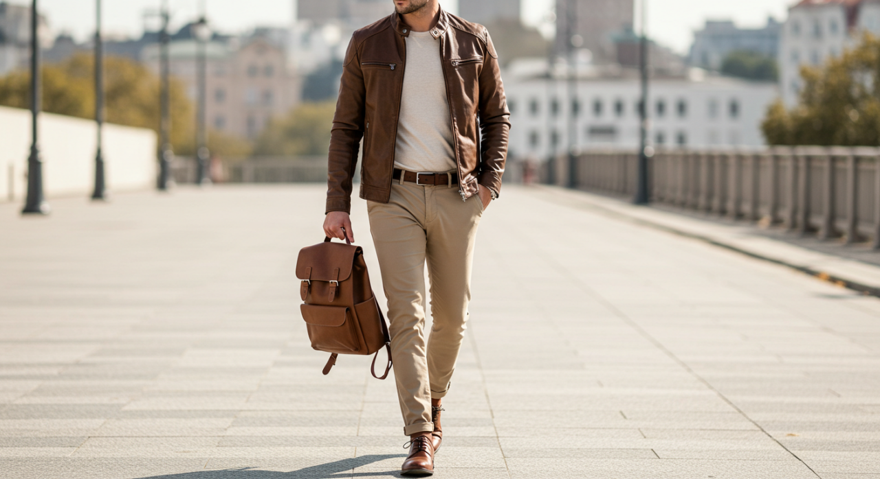 Kahverengi Deri Ceket ile Şıklığın Anahtarı: Kombin Önerileri