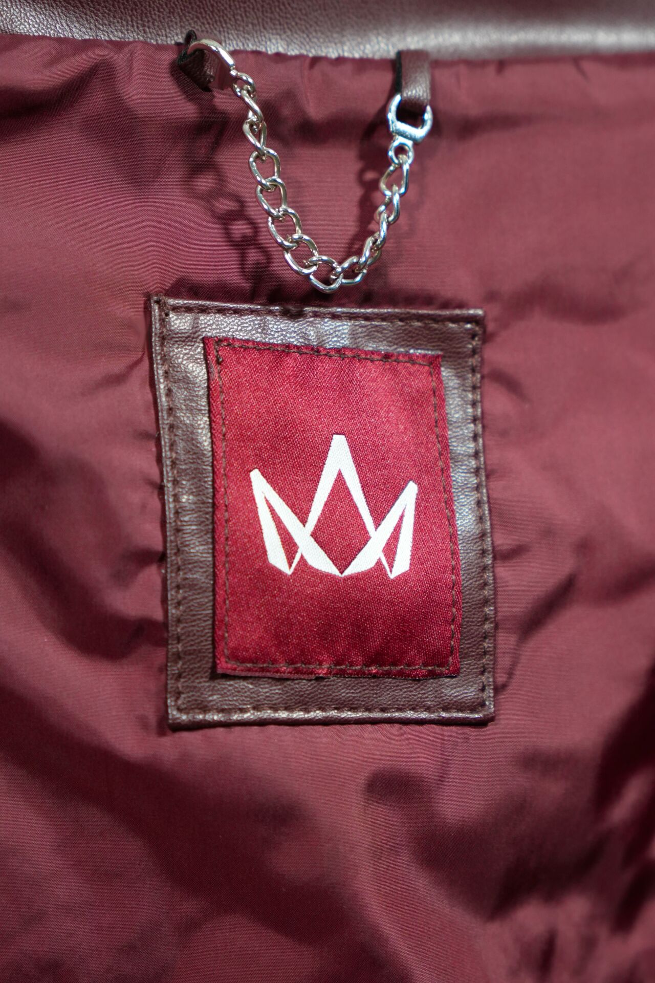 Bordo Kışlık Suni Deri Ceket