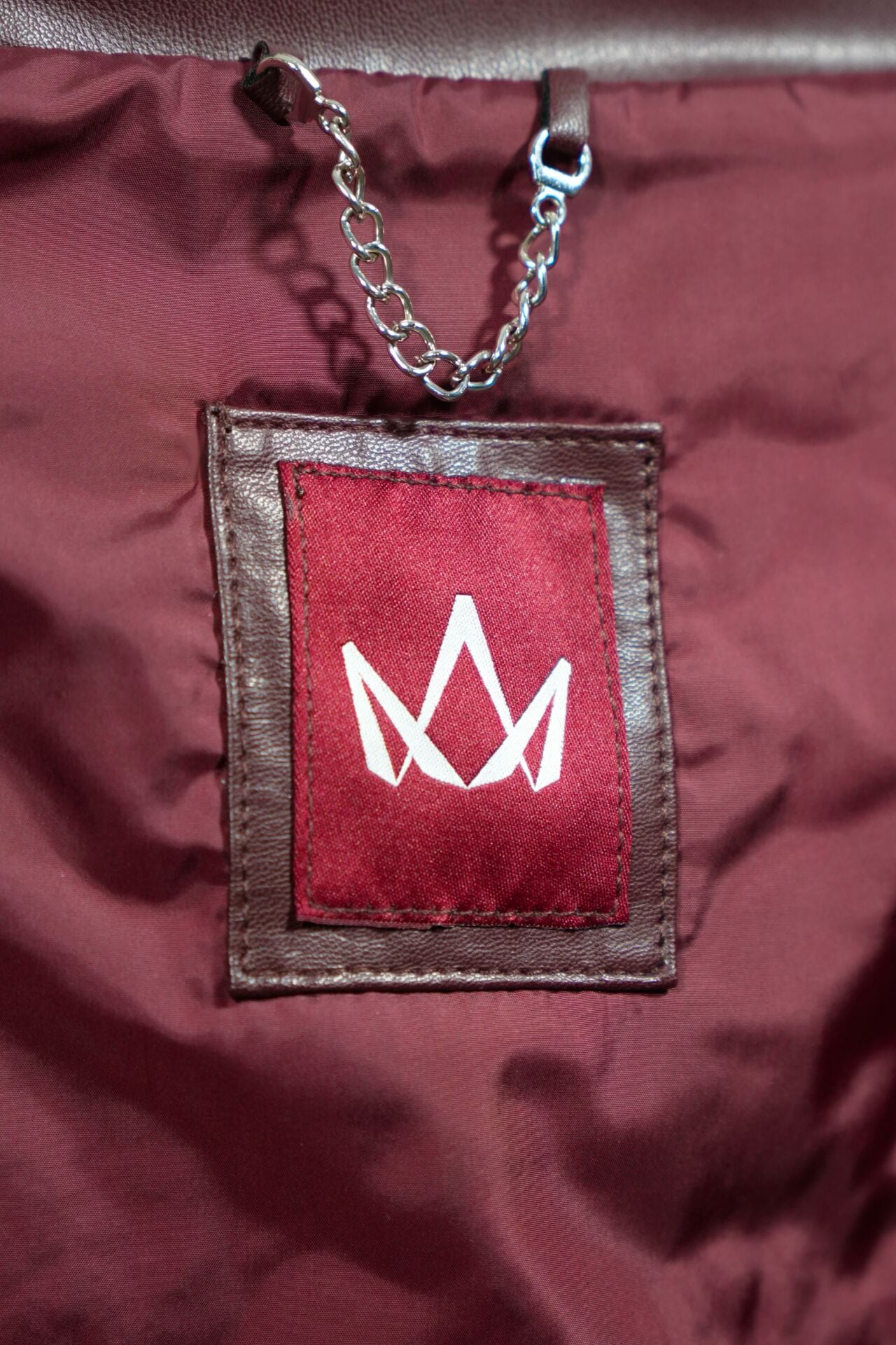 Bordo Kışlık Suni Deri Ceket