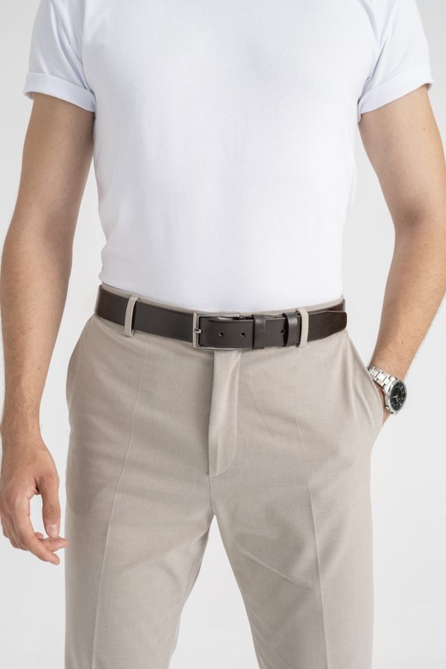 Kahverengi Deri Kemer