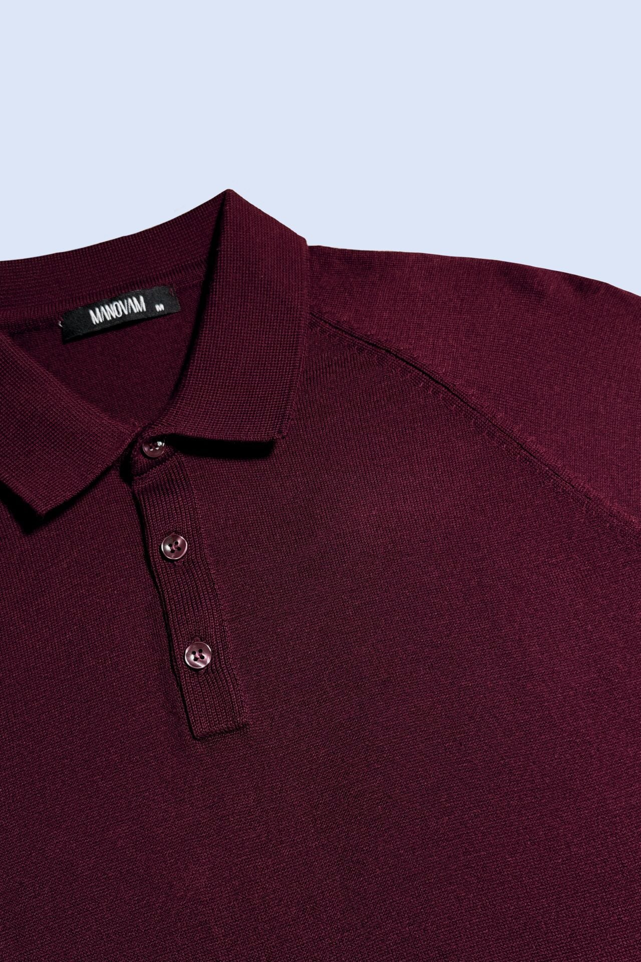 Bordo Polo Yaka Triko Tişört