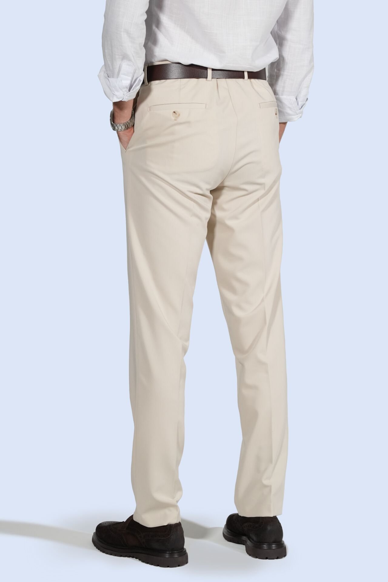 Klasik Bej Kumaş Pantolon/Manovam Premium