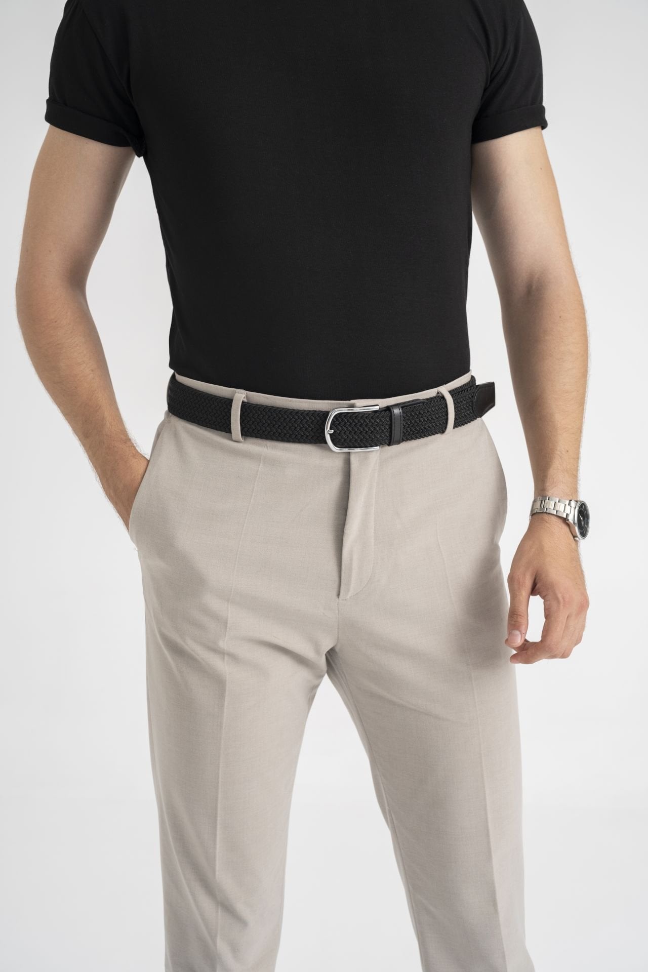 Esnek Örgü Kemer Siyah