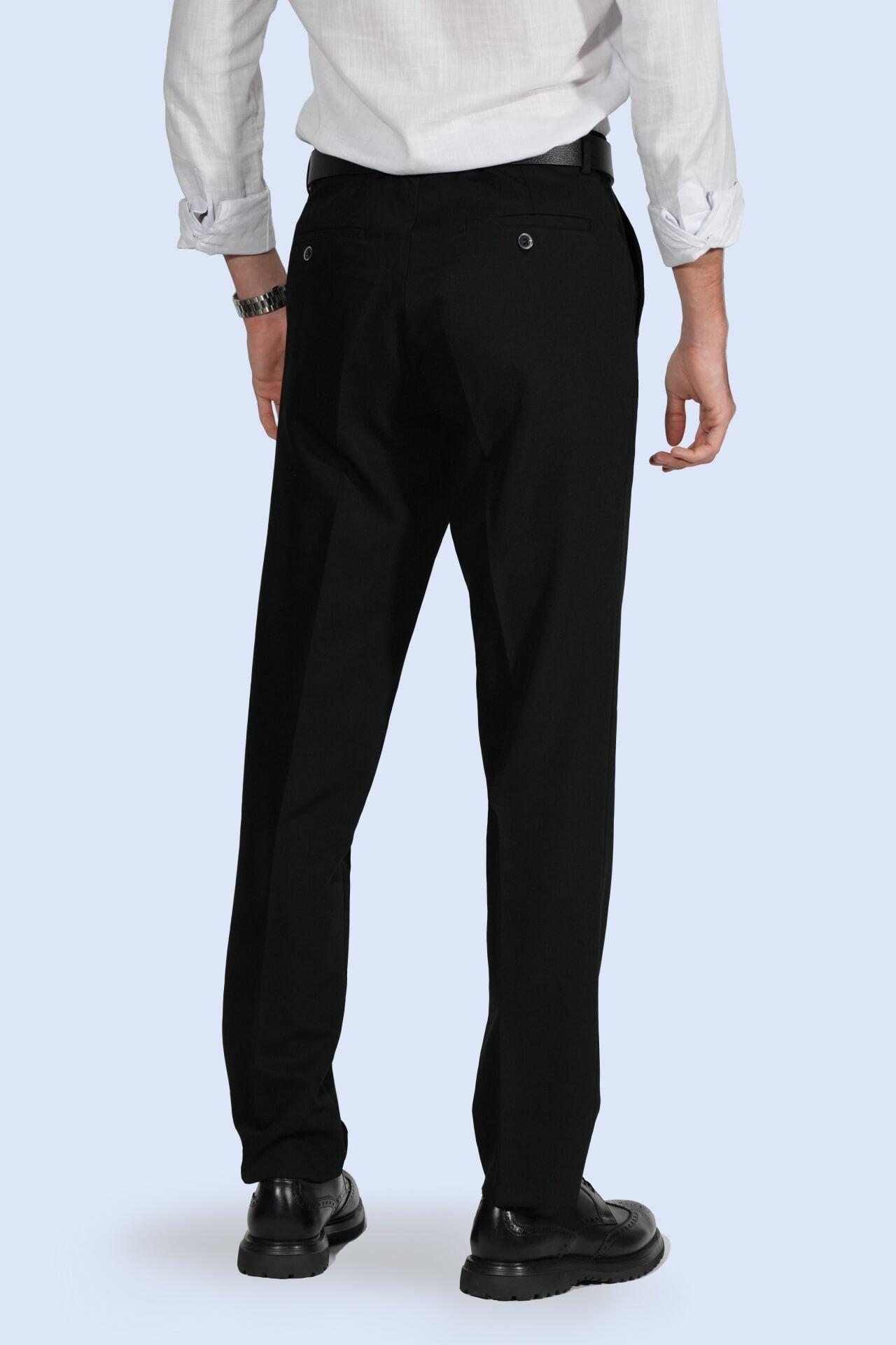 Siyah Klasik Kumaş Pantolon/Manovam Premium