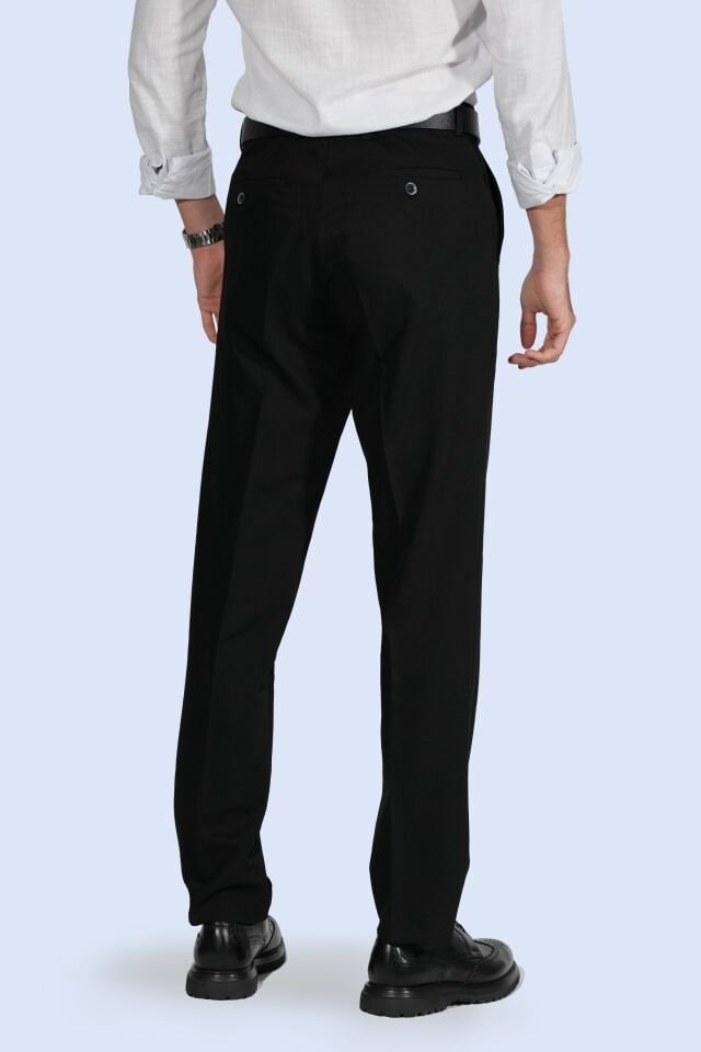 Siyah Klasik Kumaş Pantolon/Manovam Premium