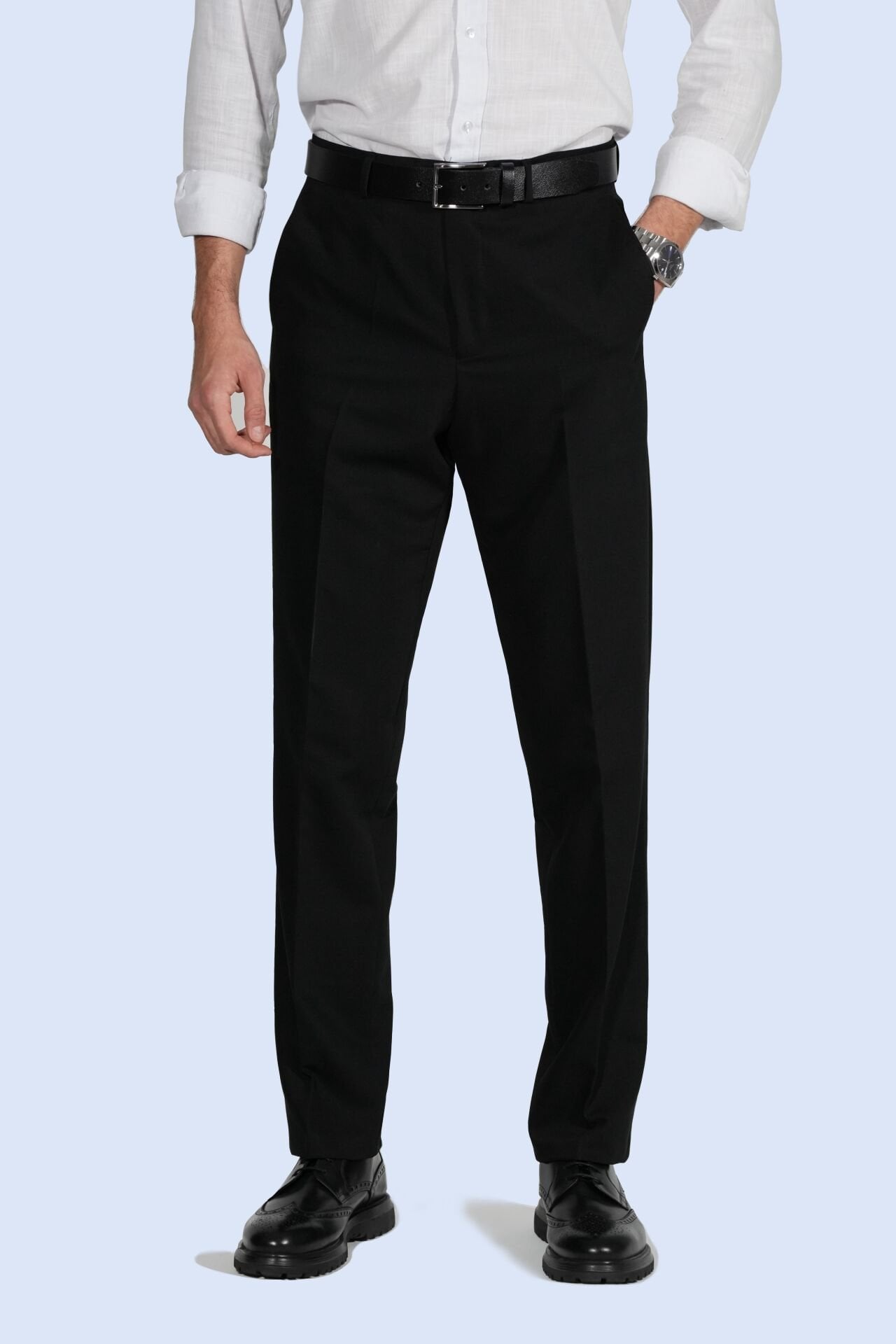 Siyah Klasik Kumaş Pantolon/Manovam Premium