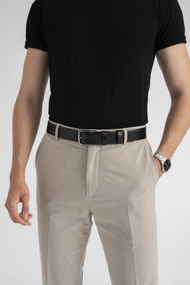 Siyah Deri Kemer | Manovam