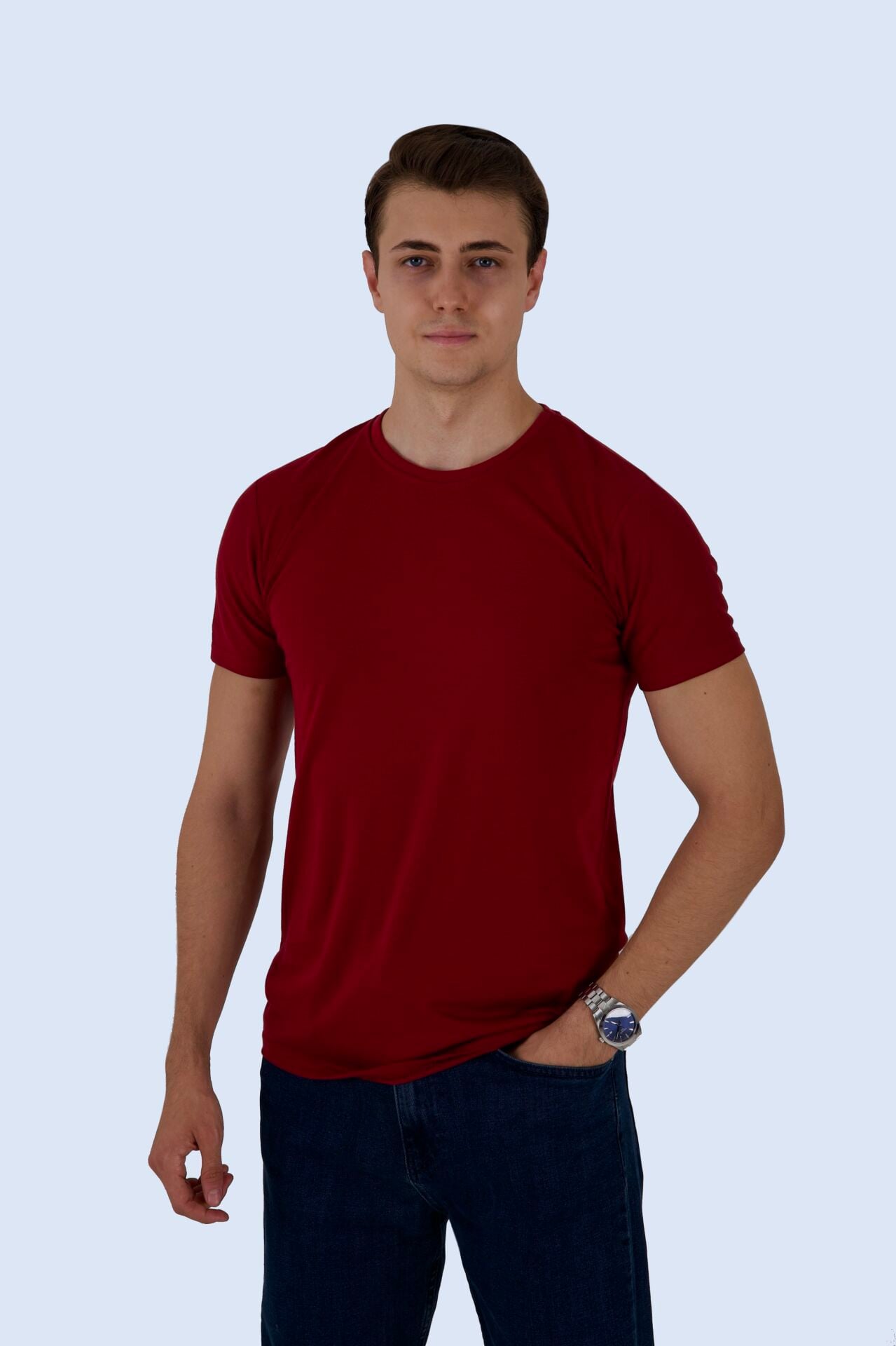 Basic Bordo Tişört