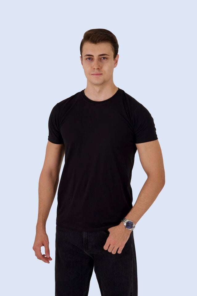 3’lü Basic Siyah Tişört Seti
