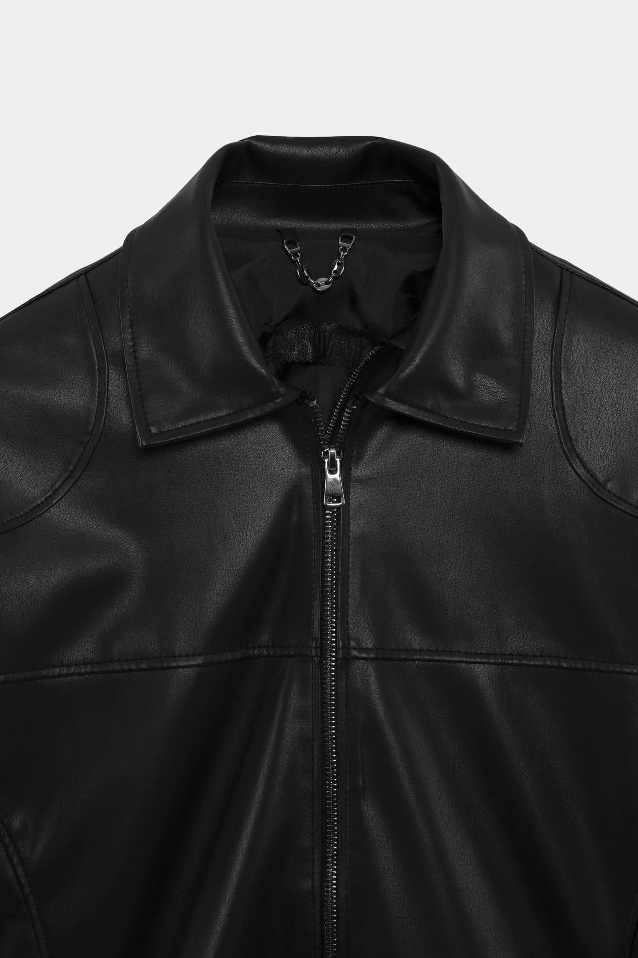 Siyah Suni Deri Ceket