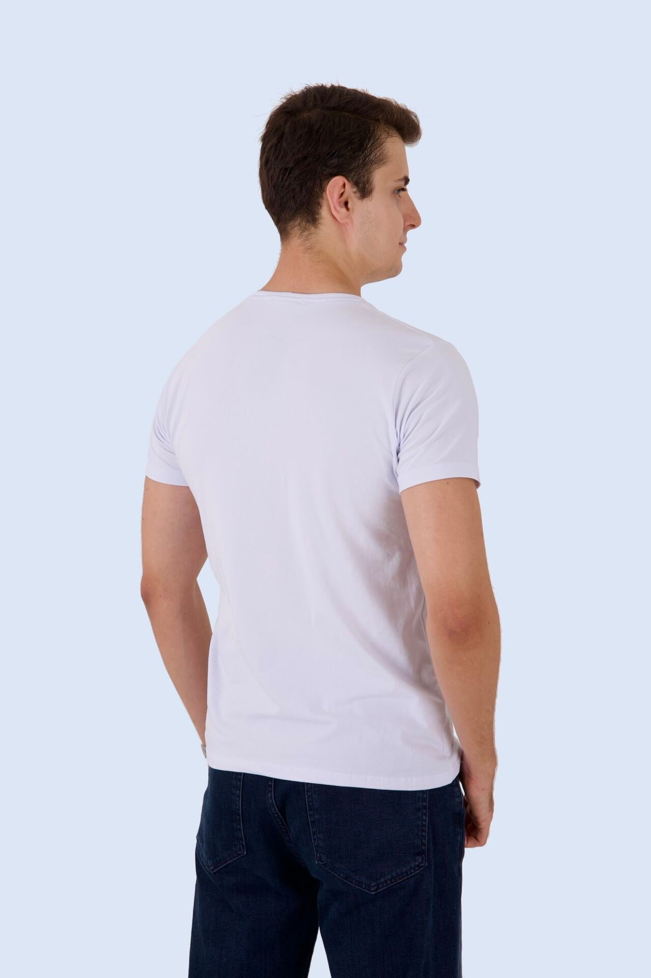 3'lü Basic Beyaz Tişört Set