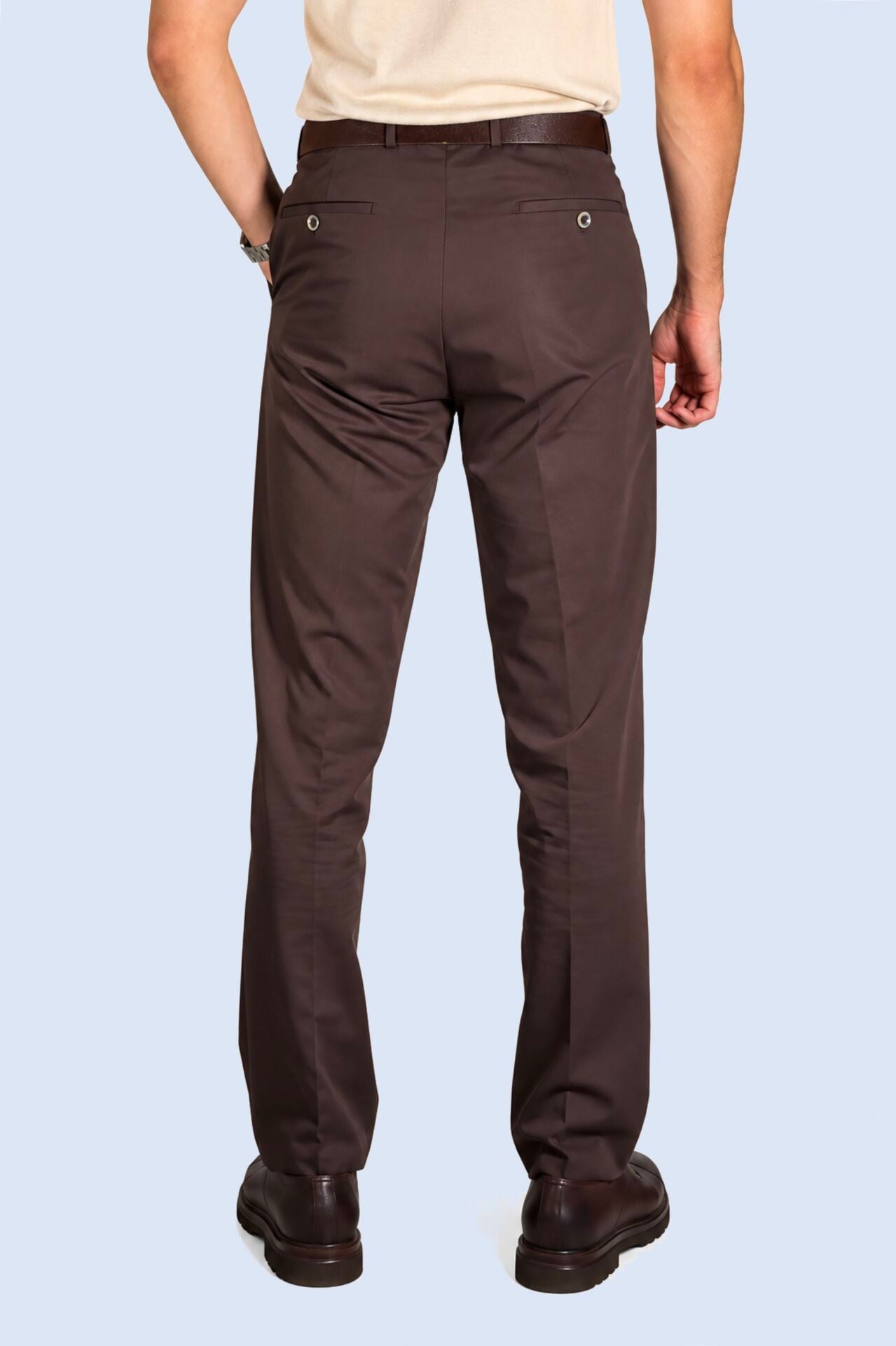 Kahverengi Klasik Kumaş Pantolon | Manovam Premium