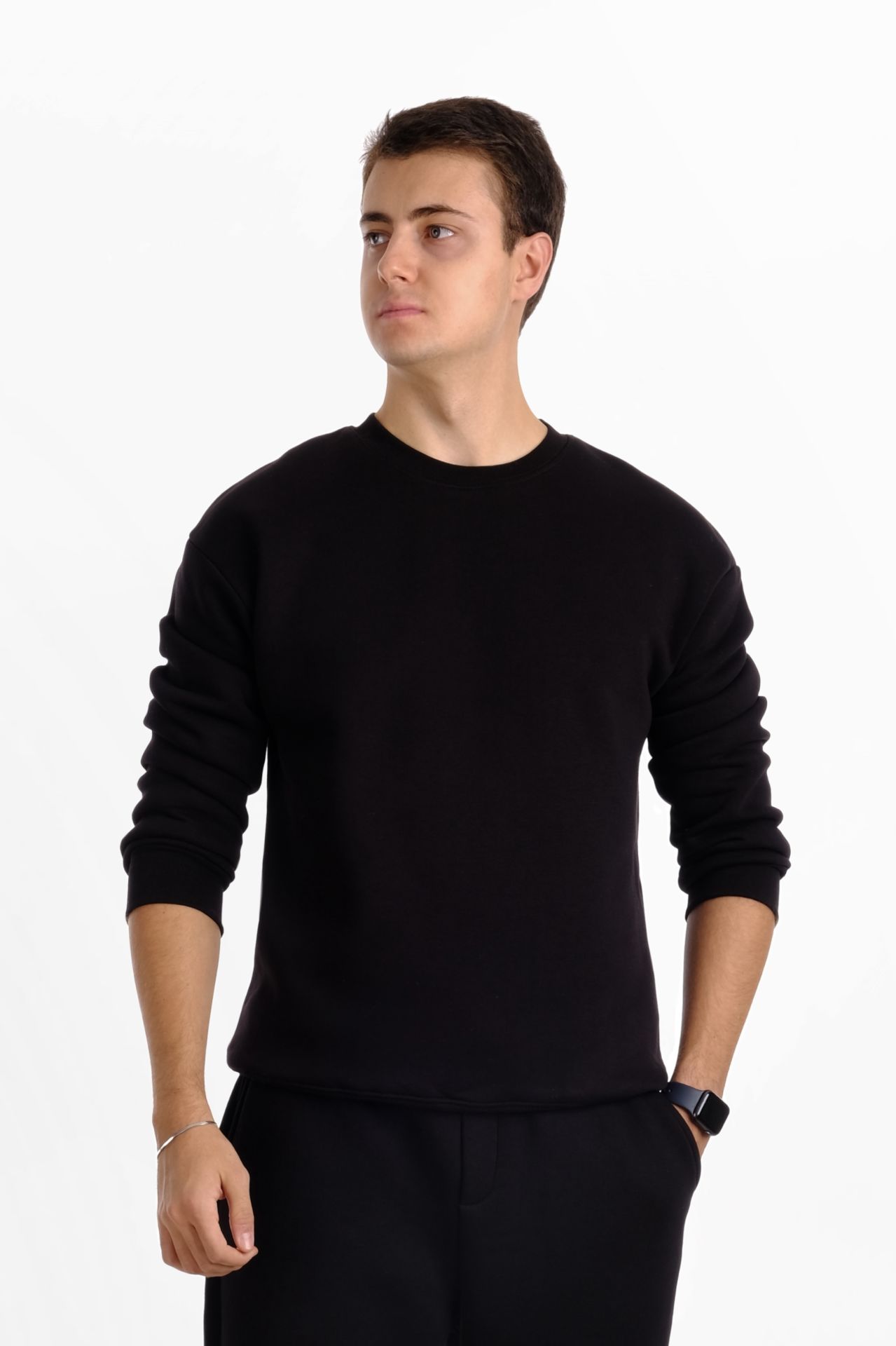 Siyah Penye Sweatshirt
