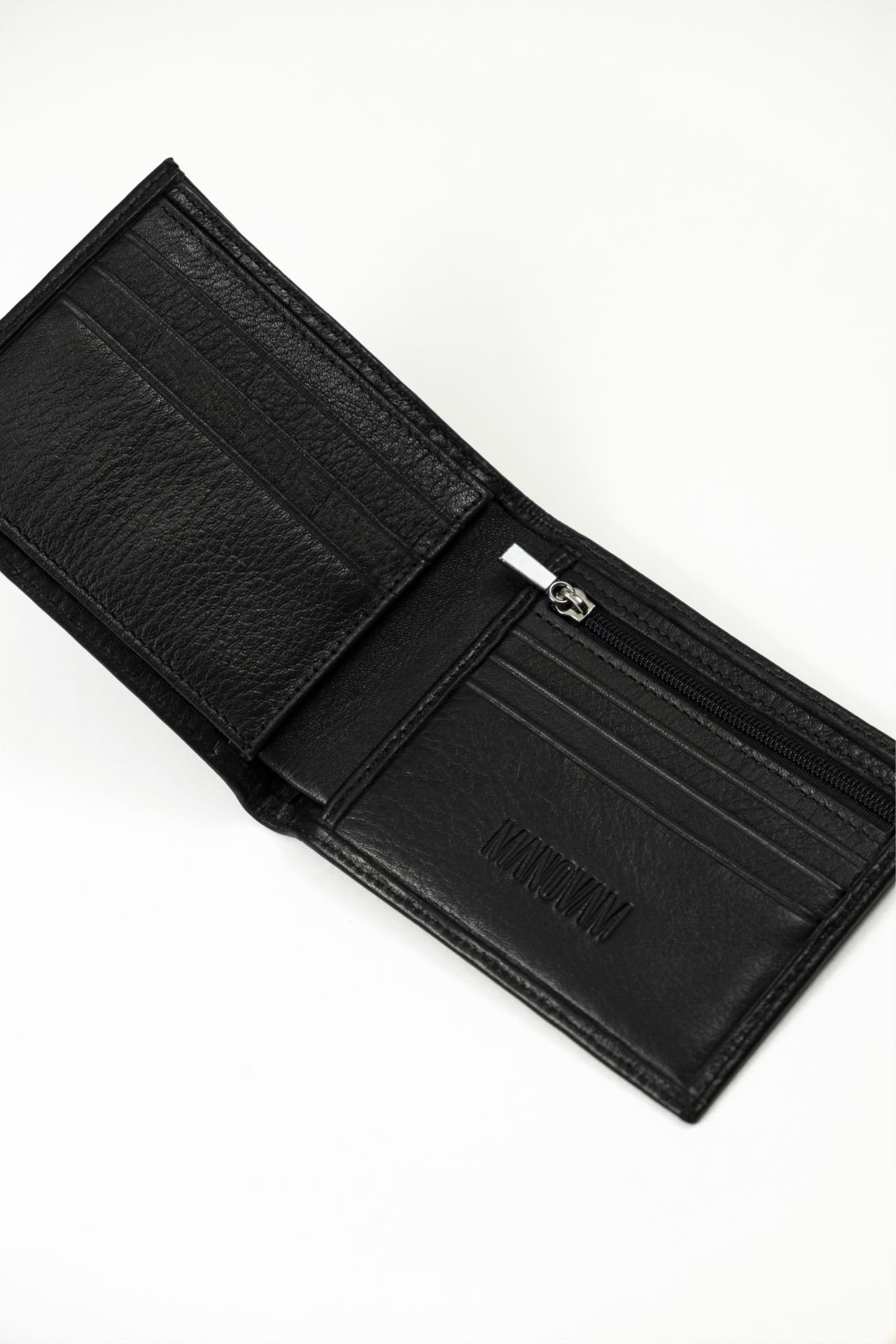 Siyah Deri Manovam Cüzdan