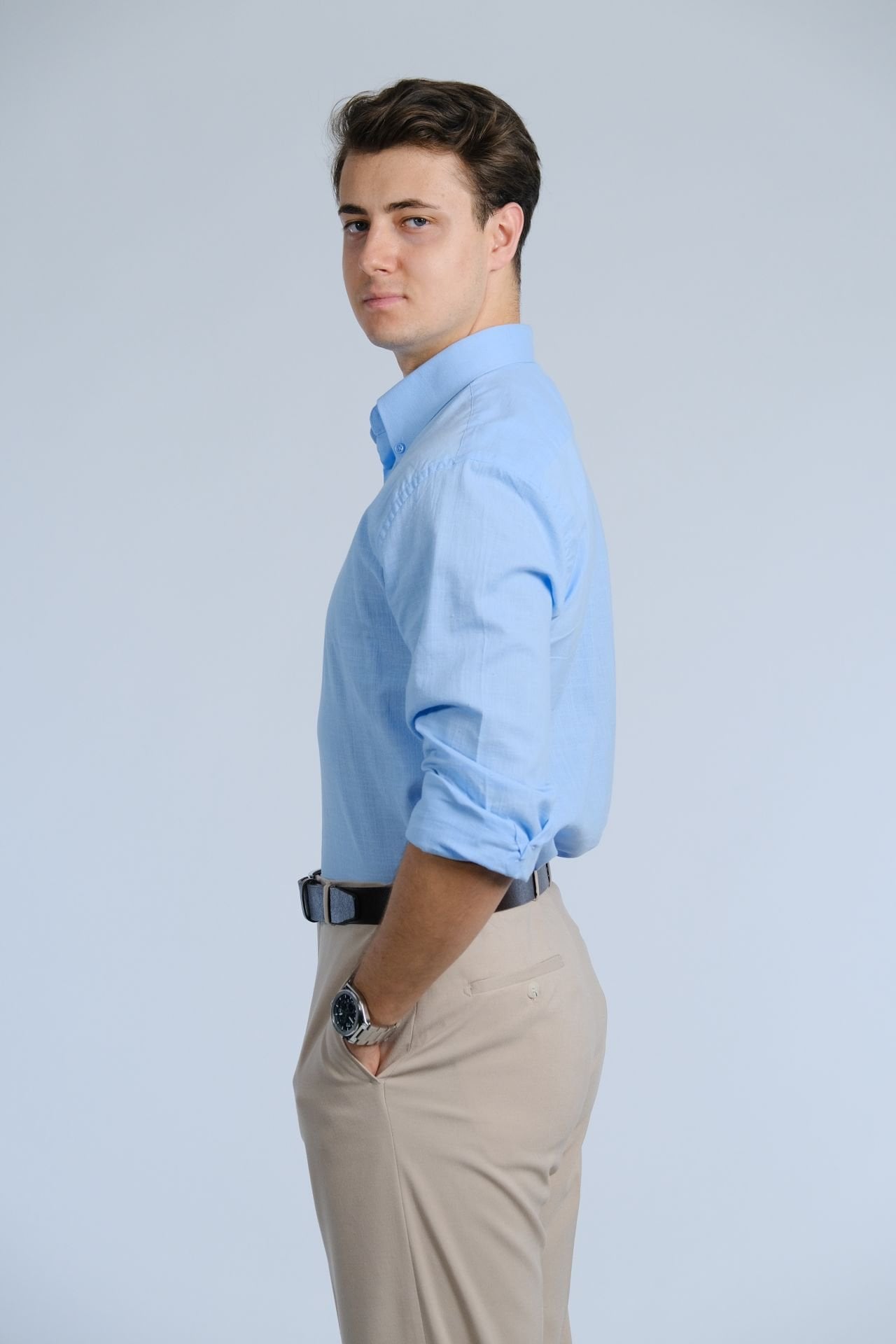 Mavi Gömlek / Dik Yaka