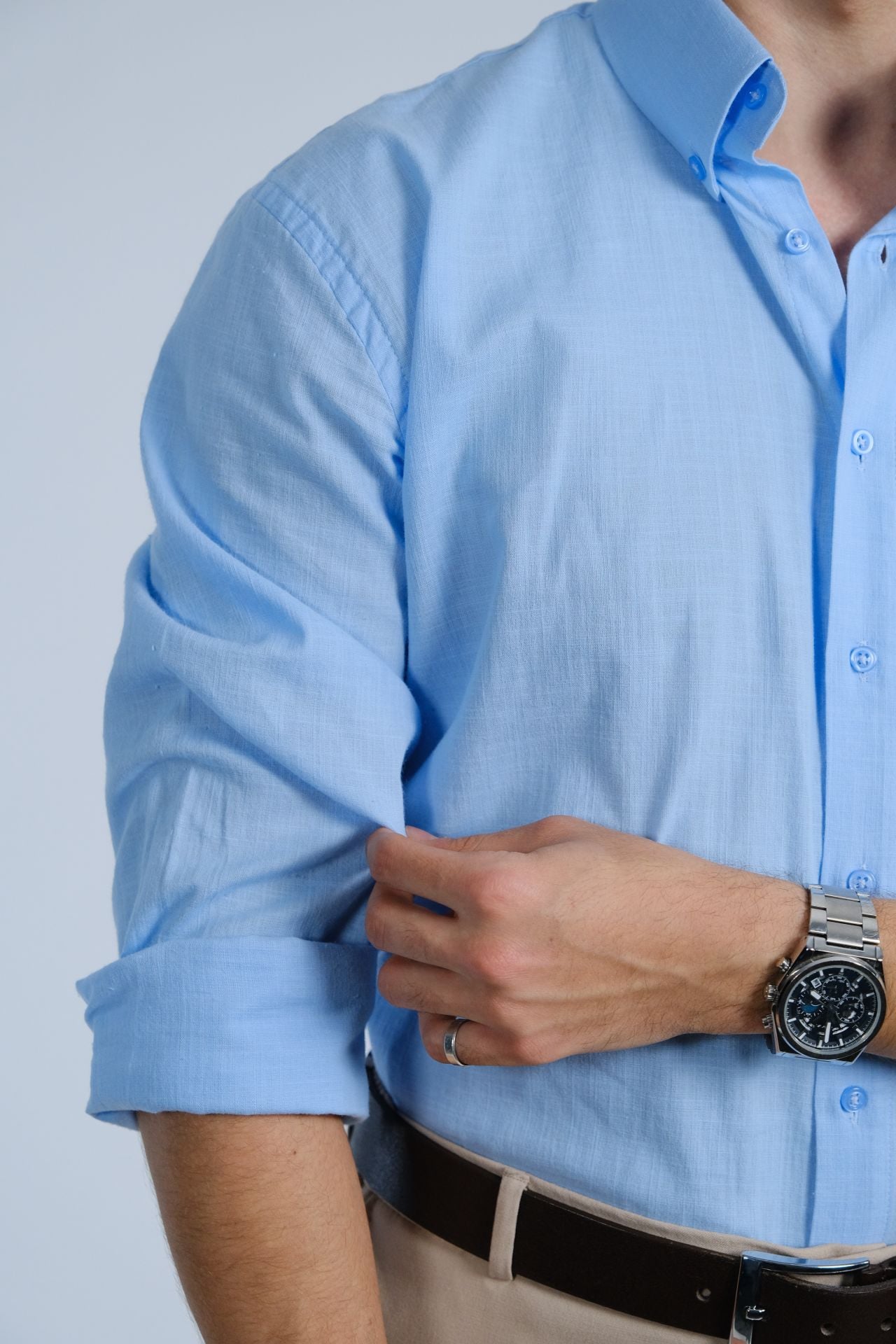 Mavi Gömlek / Dik Yaka