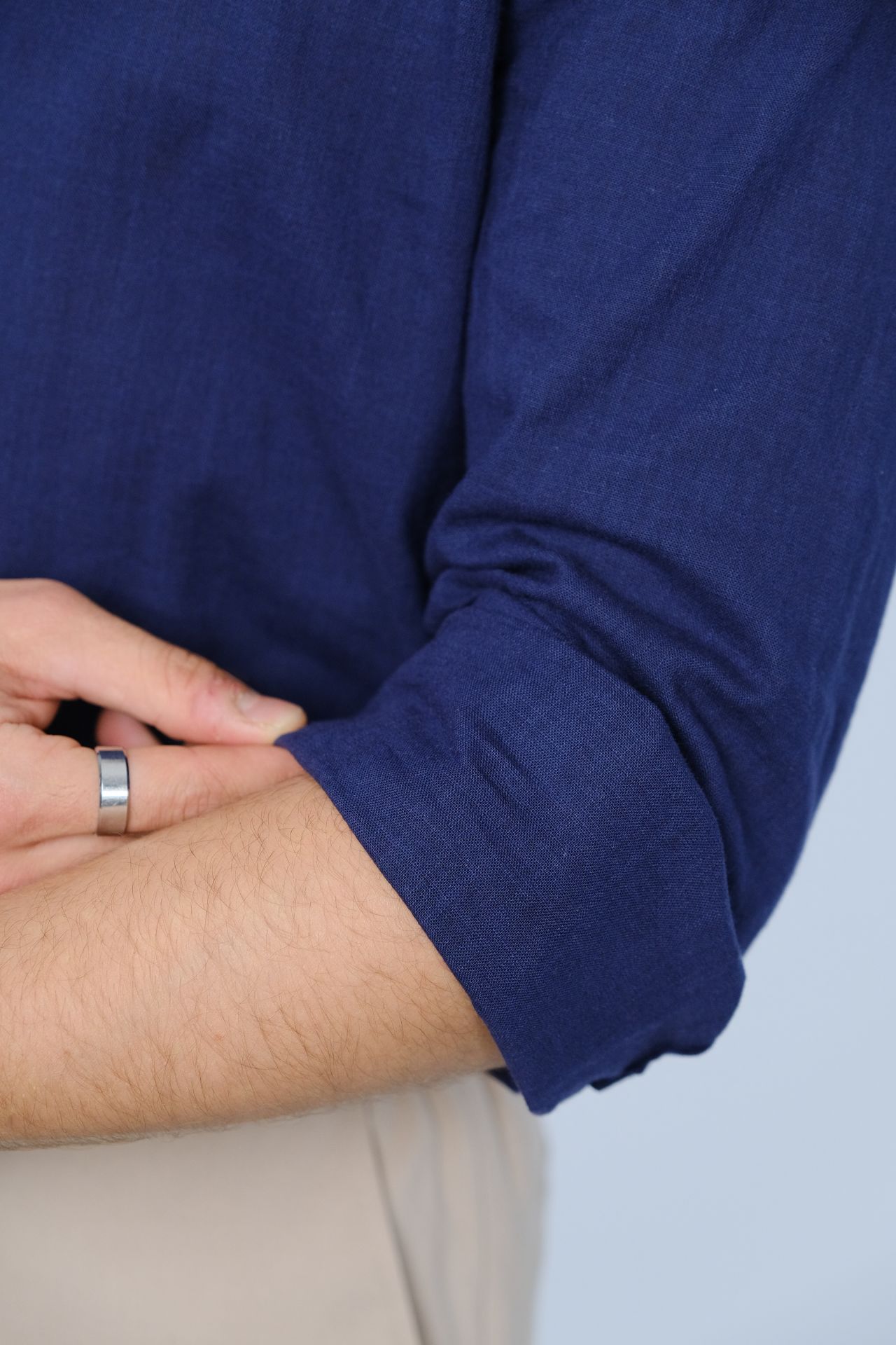 Lacivert Gömlek / Dik Yaka