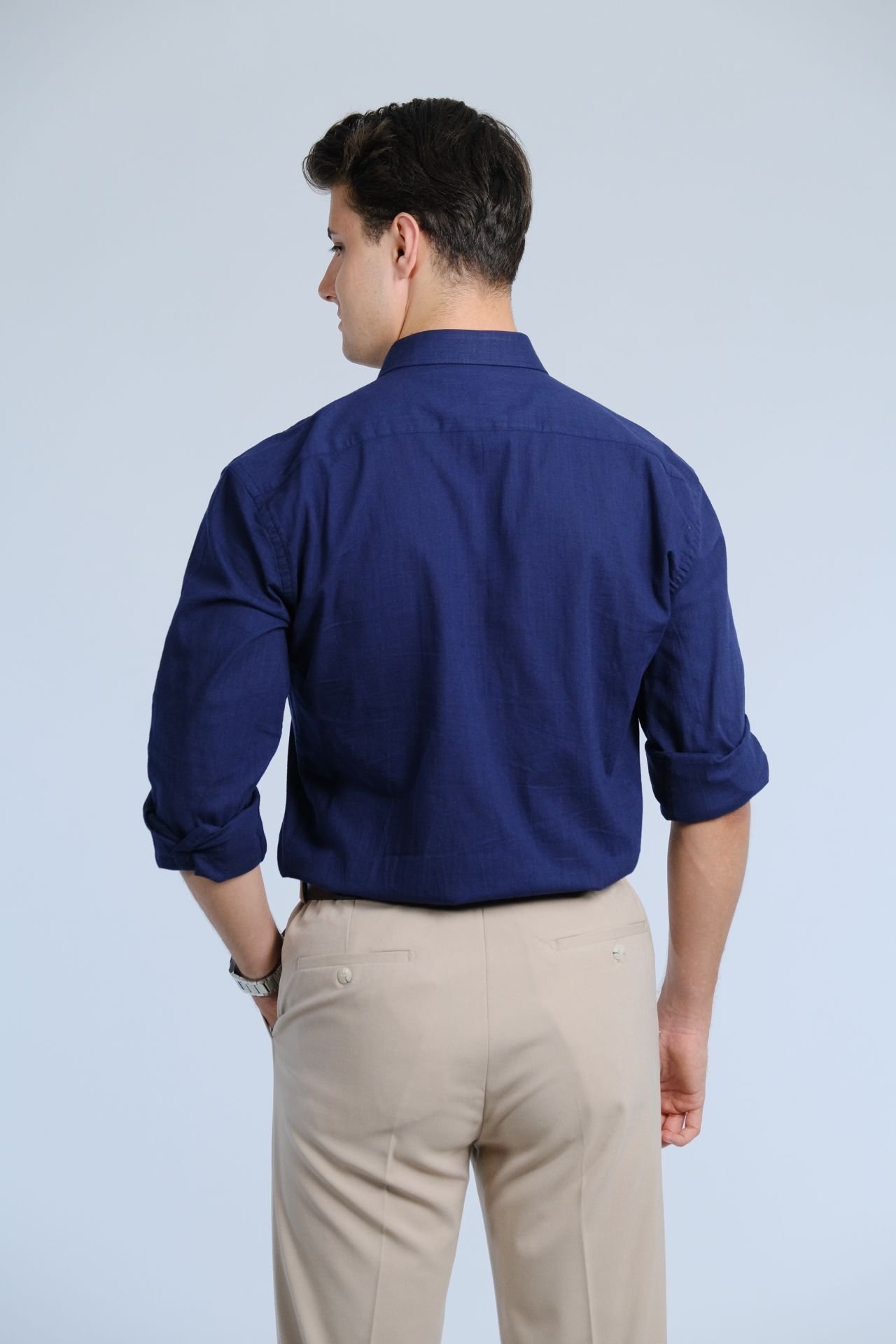 Lacivert Gömlek / Dik Yaka