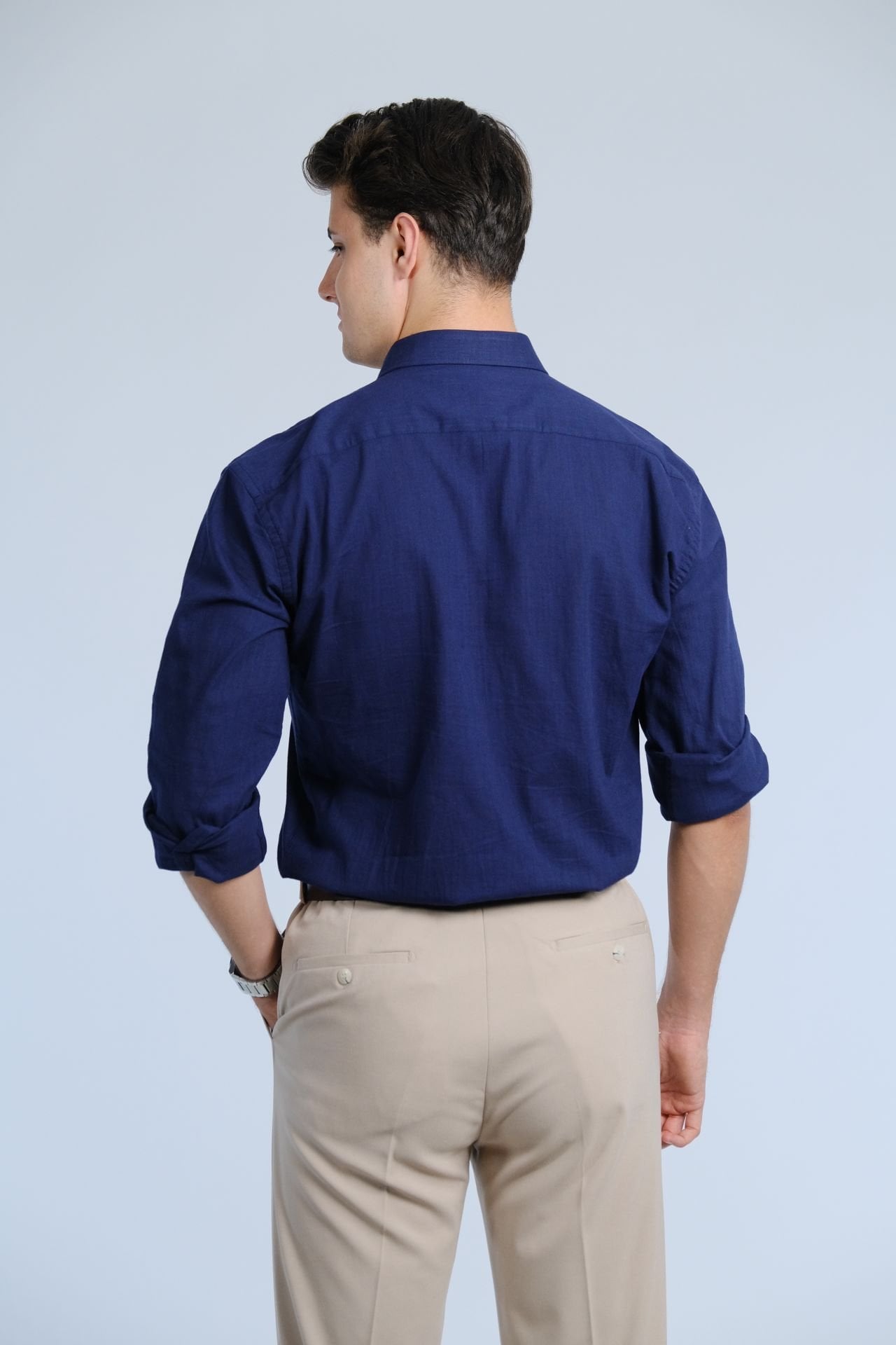 Lacivert Gömlek / Dik Yaka