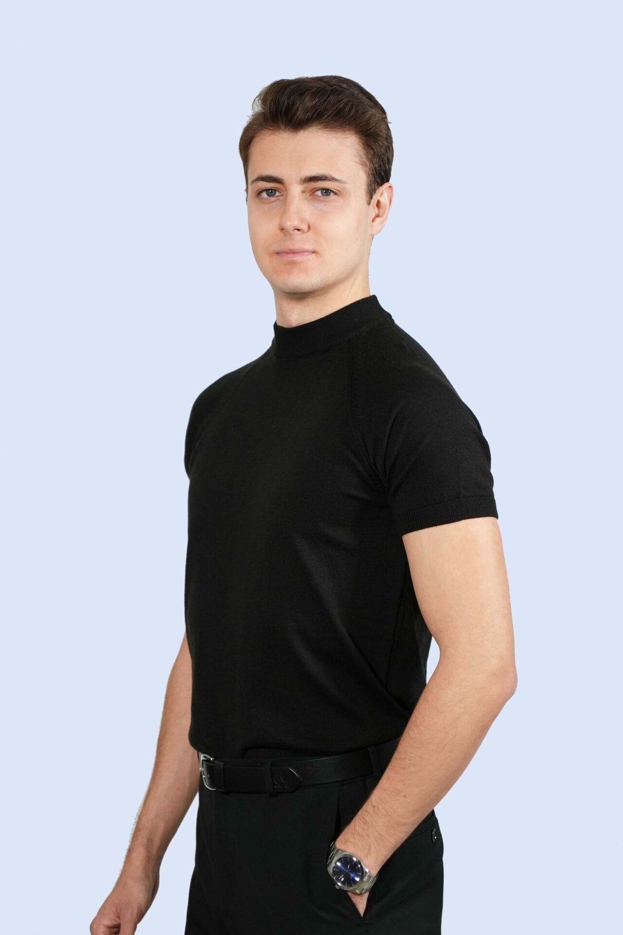 Siyah Triko Tişört | Manovam M