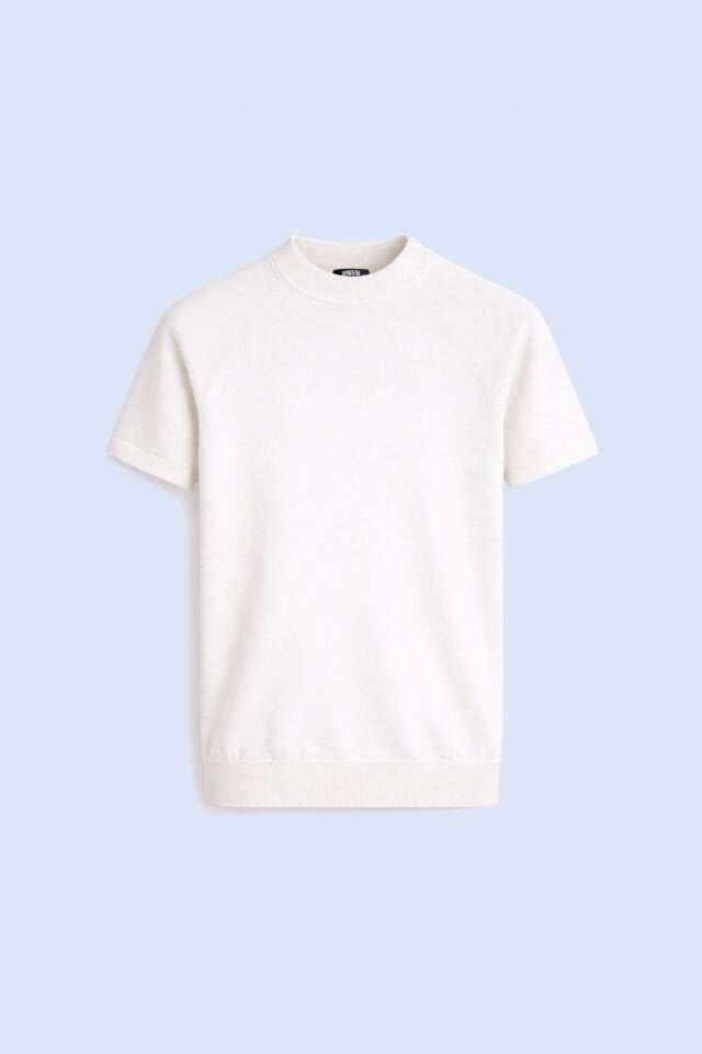 Ekru Triko Tişört | Manovam