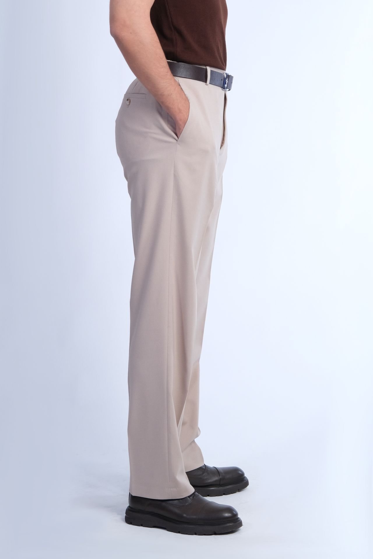 Bej Kumaş Pantolon | Manovam