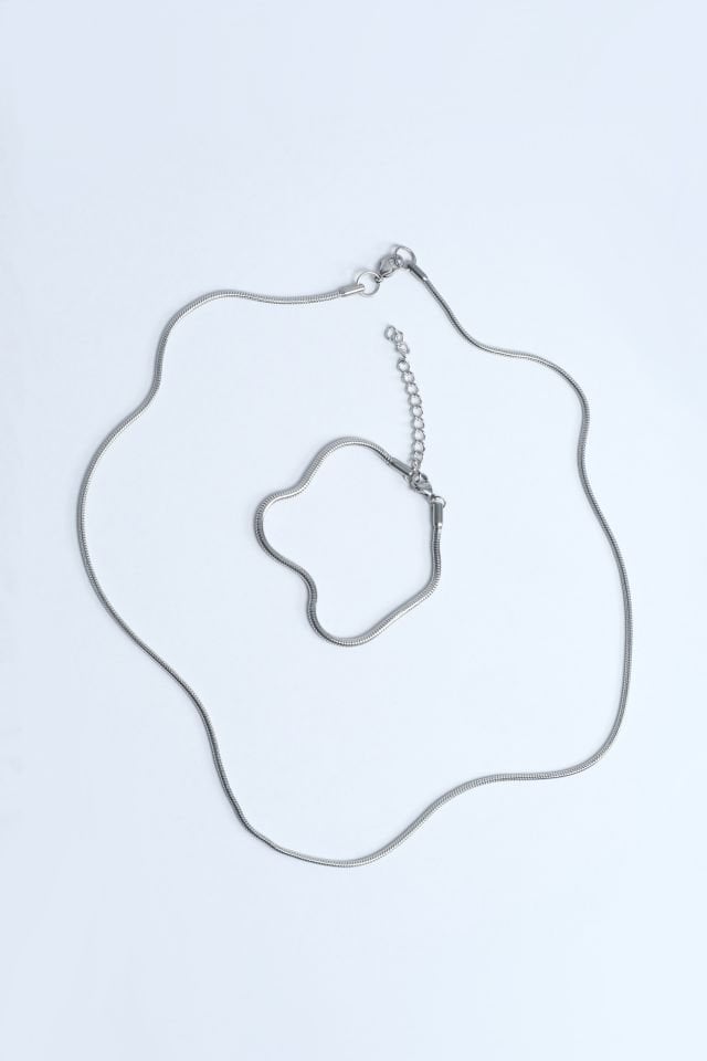 Paslanmaz Çelik Kolye & Bileklik Set