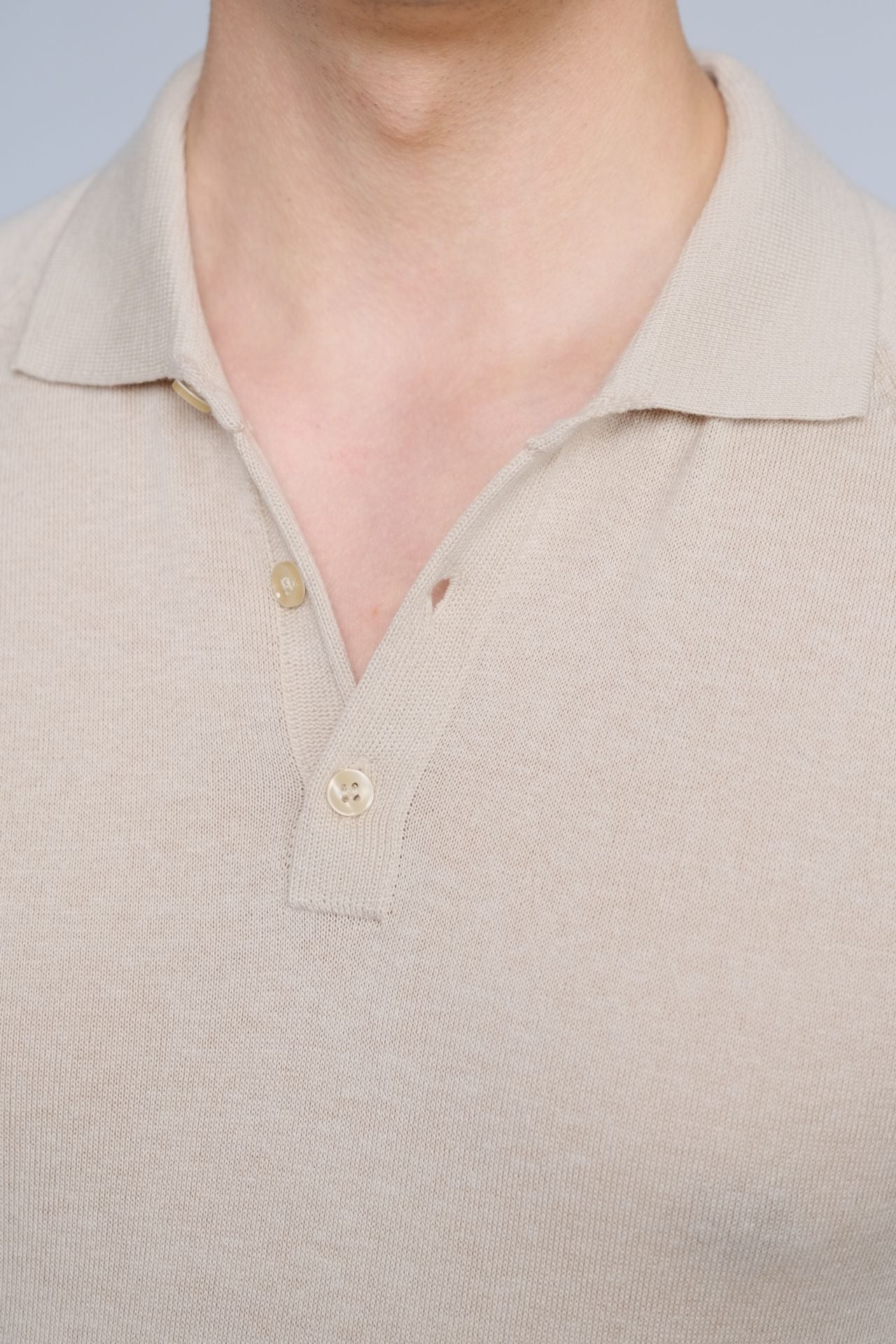 Bej Polo Yaka Triko Tişört