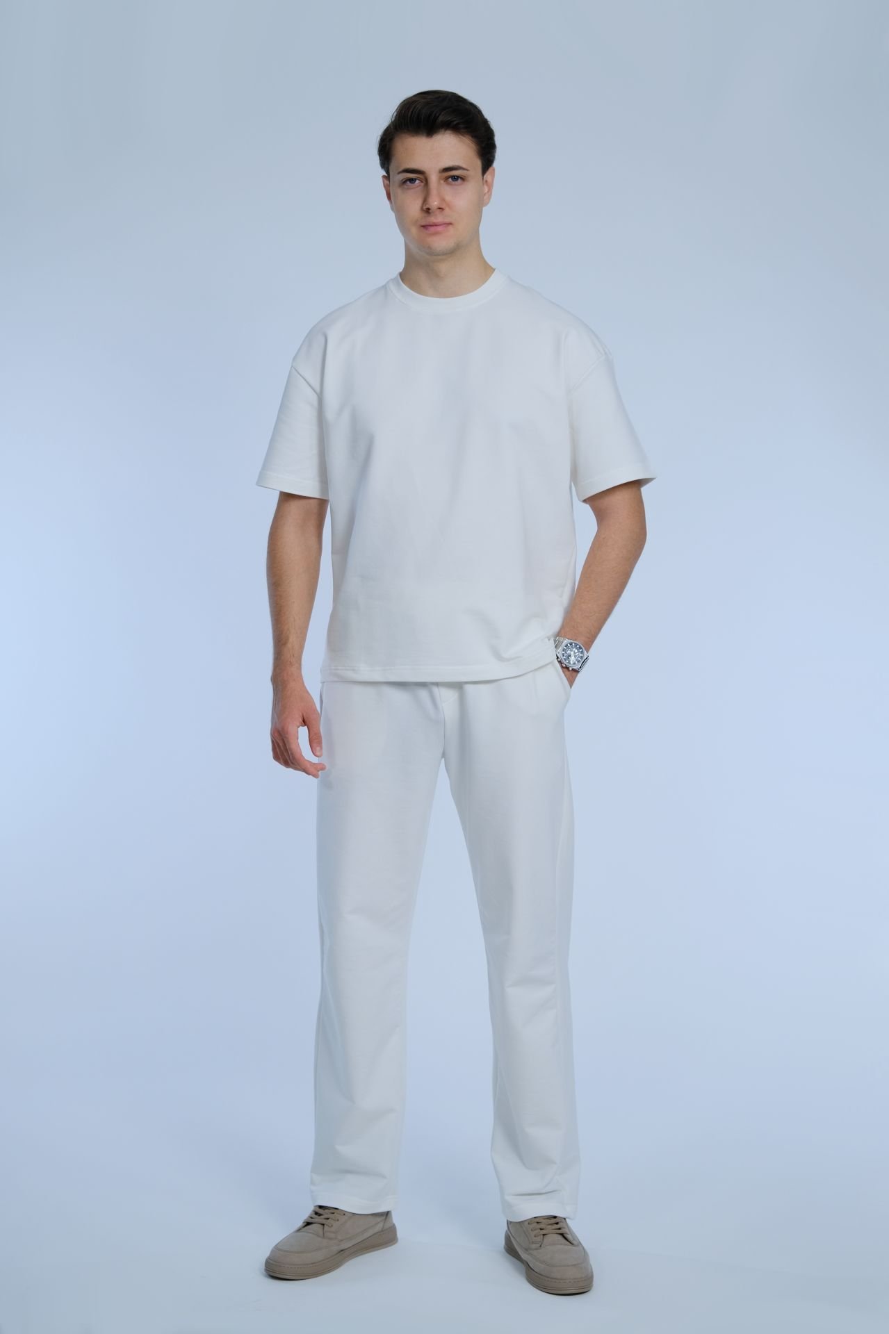 Açık Bej Yazlık Eşofman Takımı