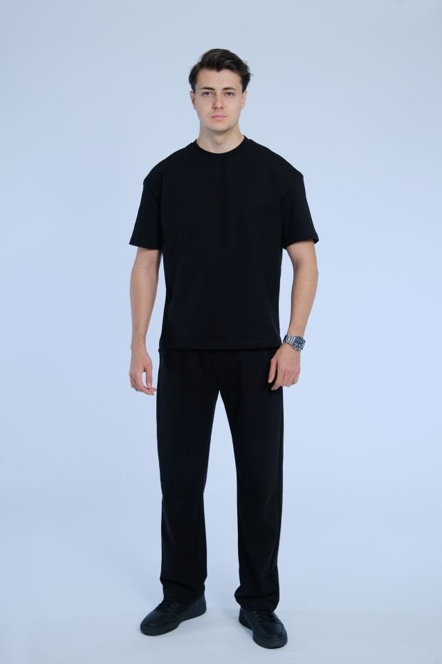 Siyah Yazlık Eşofman Takımı