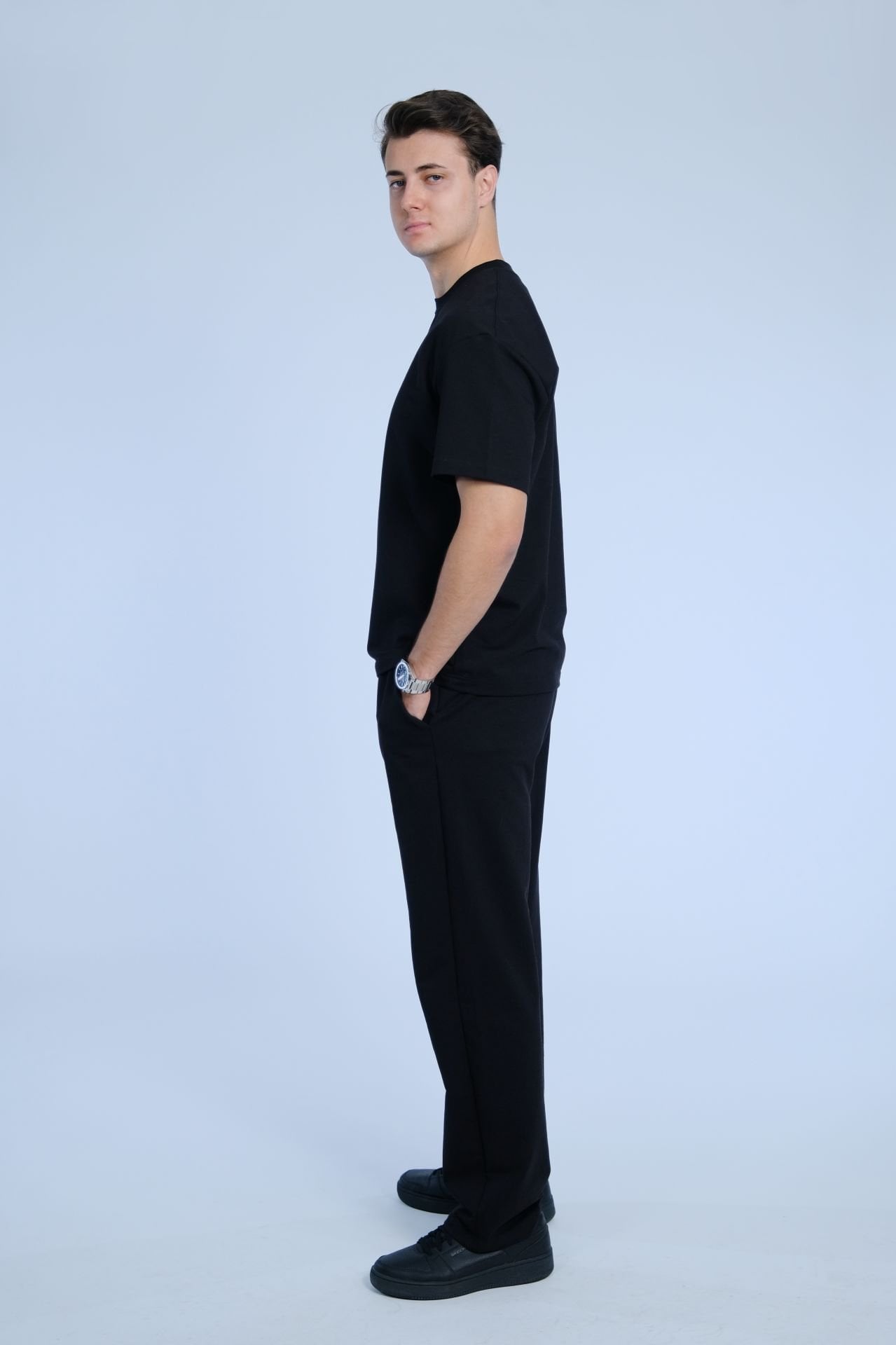 Siyah Yazlık Eşofman Takımı