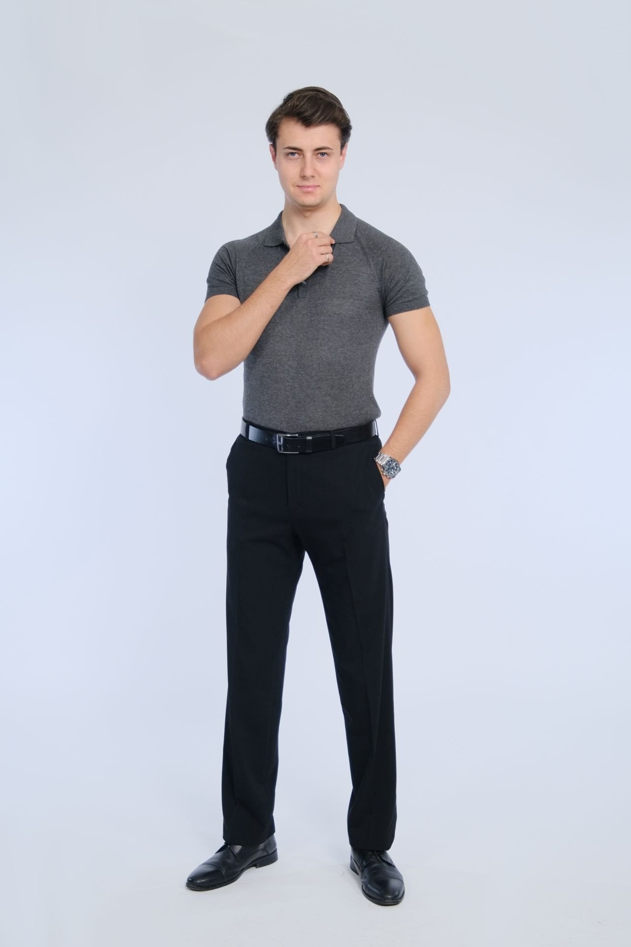 Antrasit Polo Yaka Triko Tişört