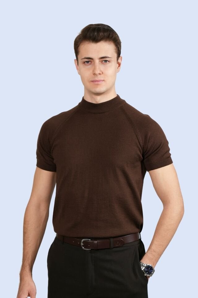 Kahverengi Triko Tişört