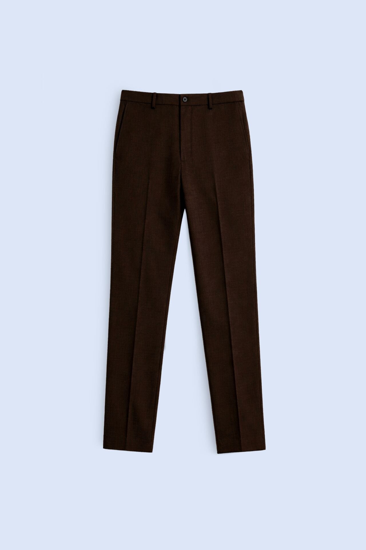 Koyu Kahverengi Kumaş Pantolon