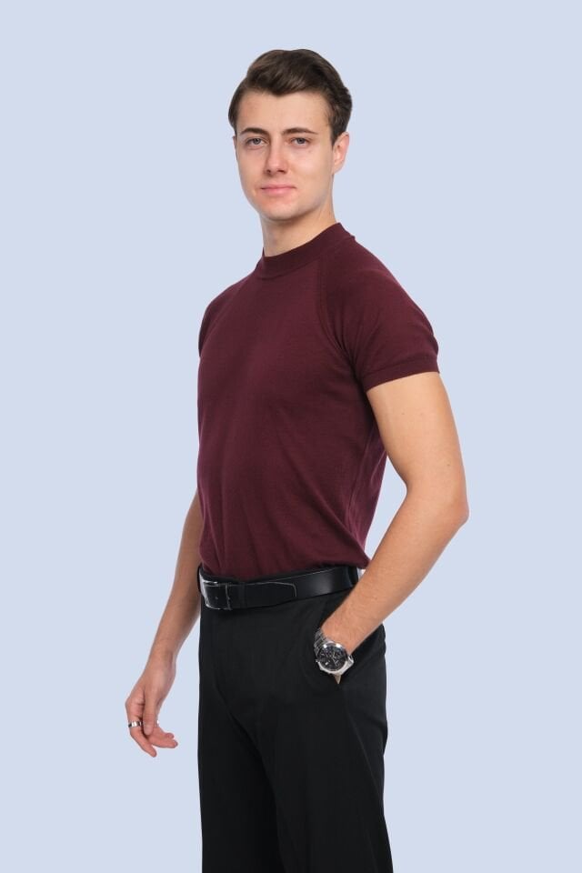Bordo Triko Tişört | Manovam