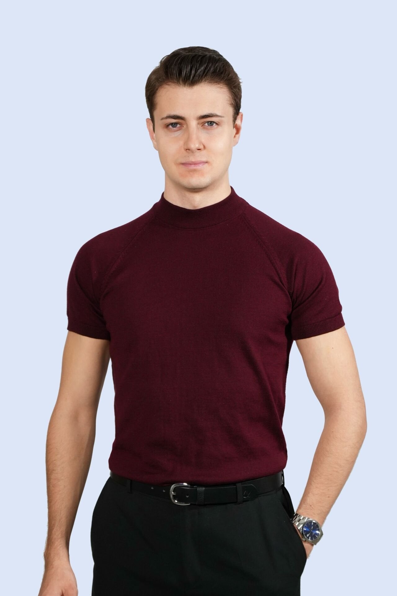 Bordo Triko Tişört | Manovam