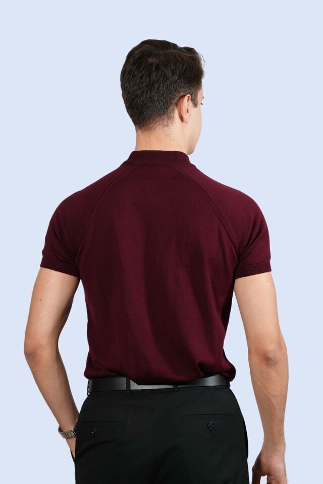 Bordo Triko Tişört | Manovam