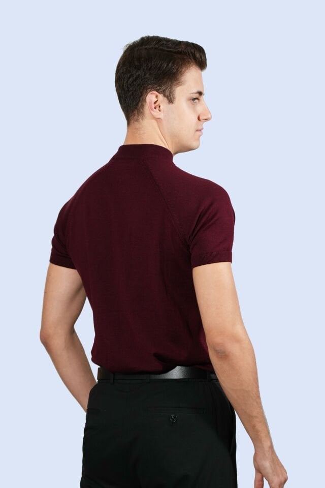 Bordo Triko Tişört | Manovam