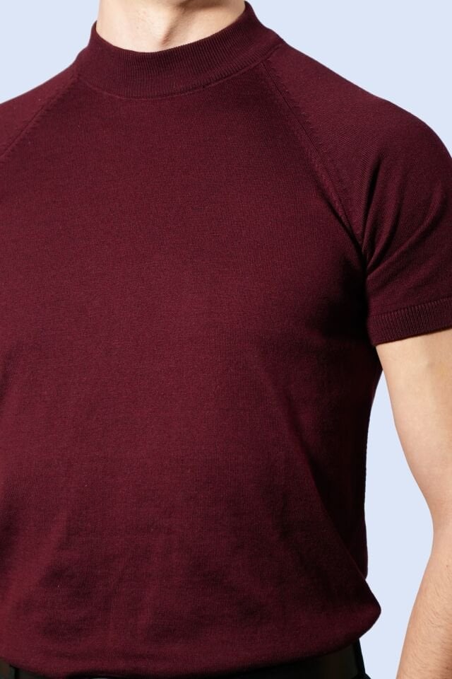 Bordo Triko Tişört | Manovam