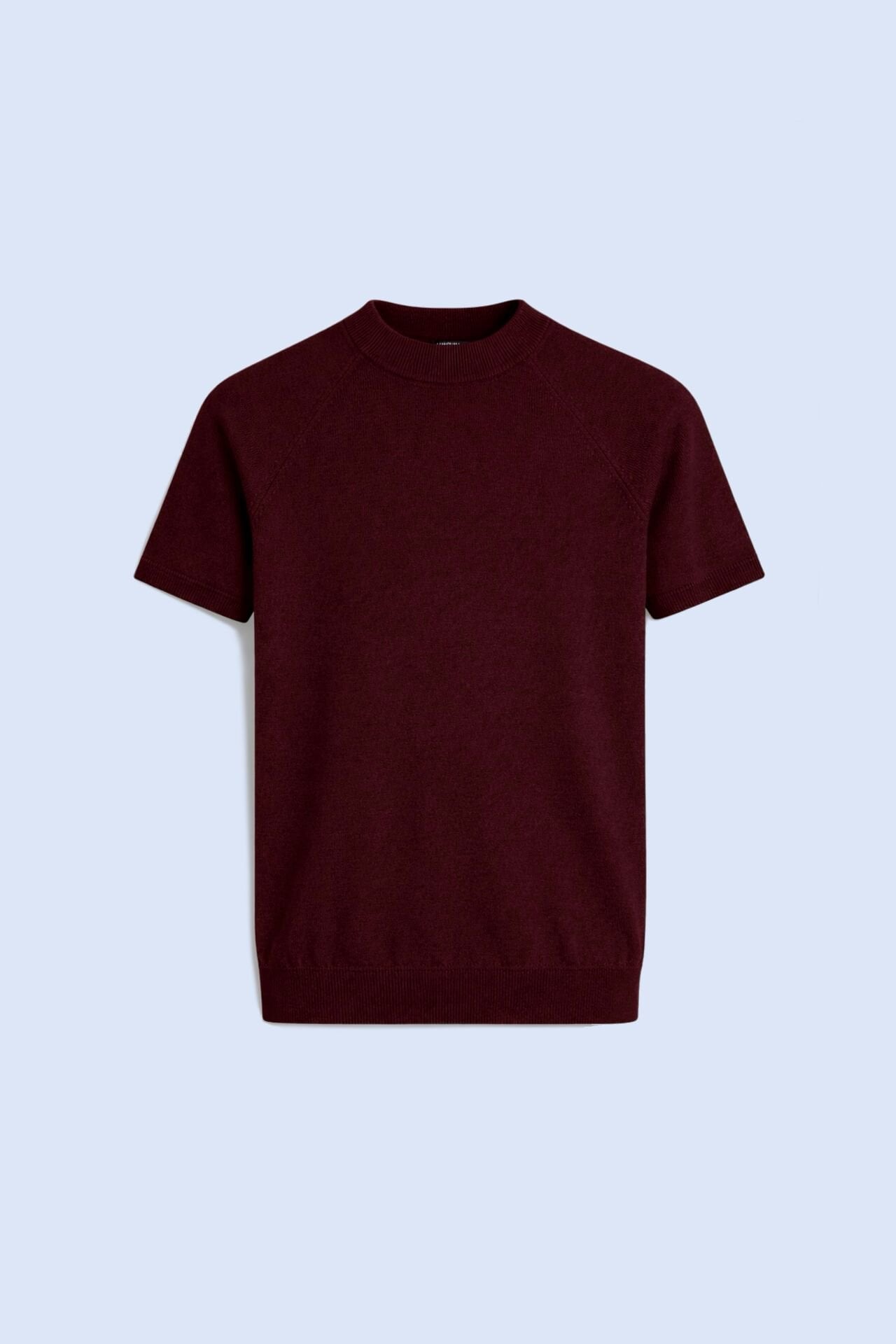 Bordo Triko Tişört | Manovam