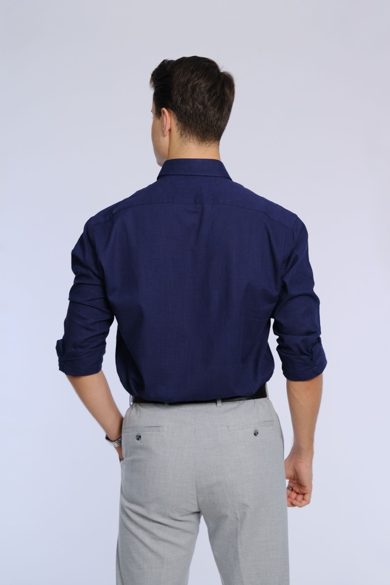 Lacivert Gömlek Klasik Yaka