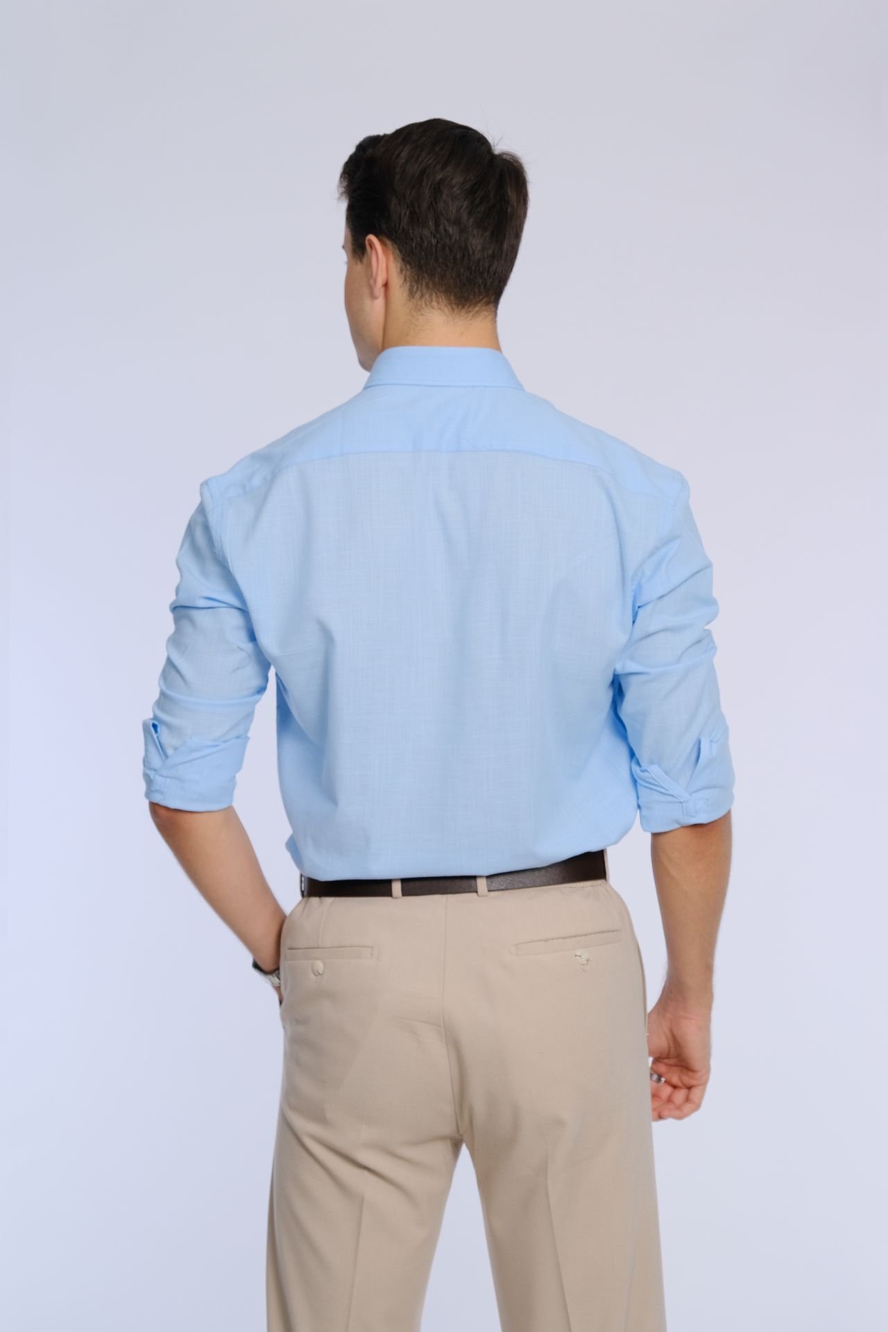 Açık Mavi Gömlek Klasik yaka