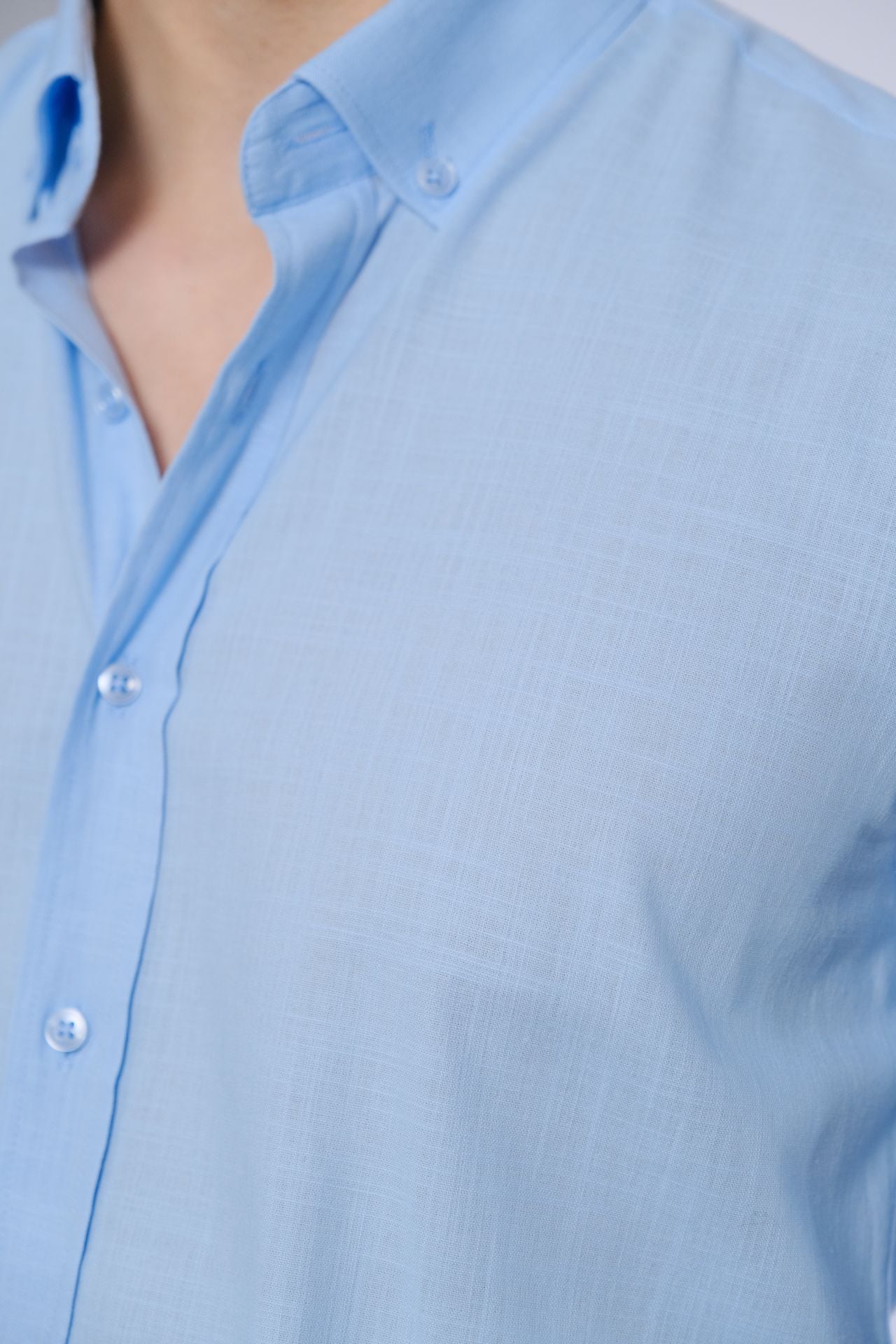 Açık Mavi Gömlek Klasik yaka
