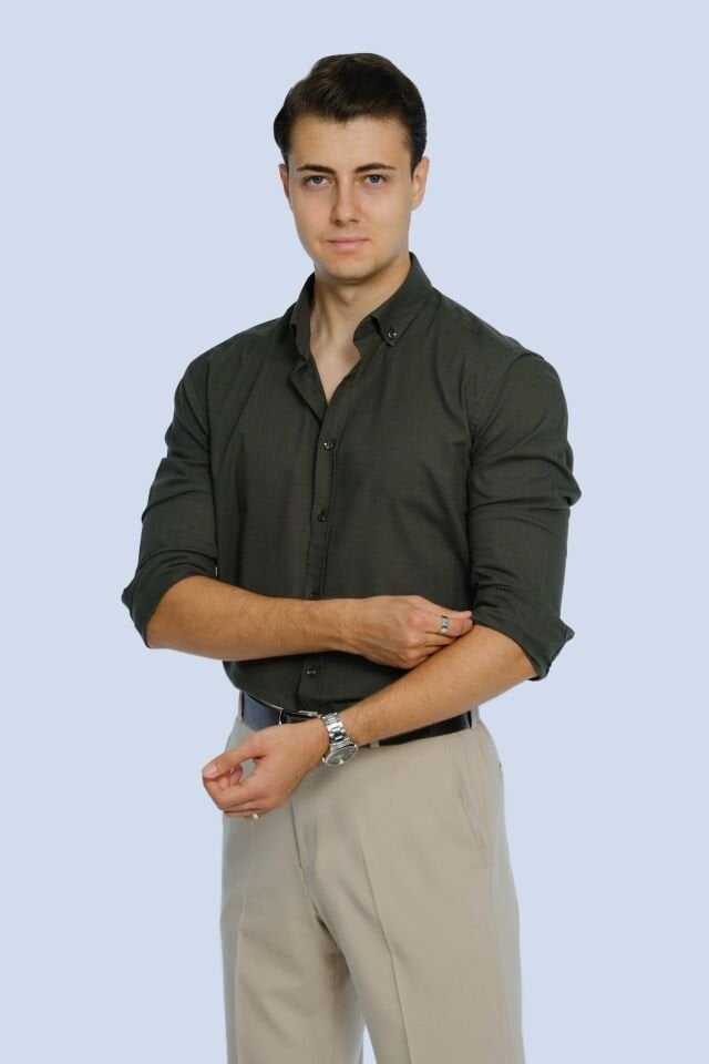 Haki Gömlek Klasik Yaka