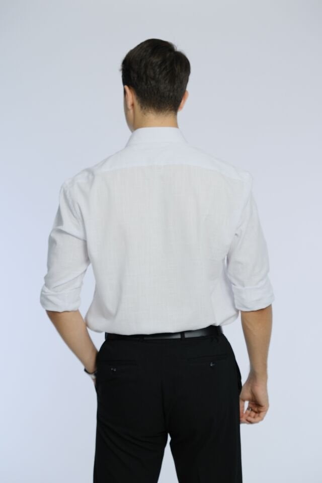 Beyaz Gömlek Klasik Yaka