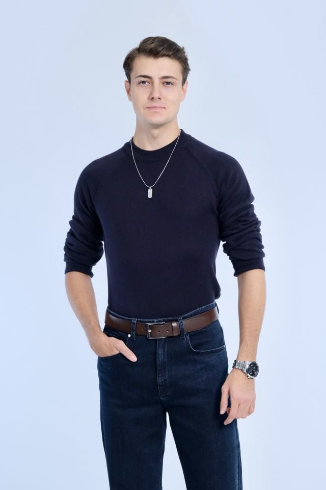 Çeyrek Boğazlı Lacivert Triko