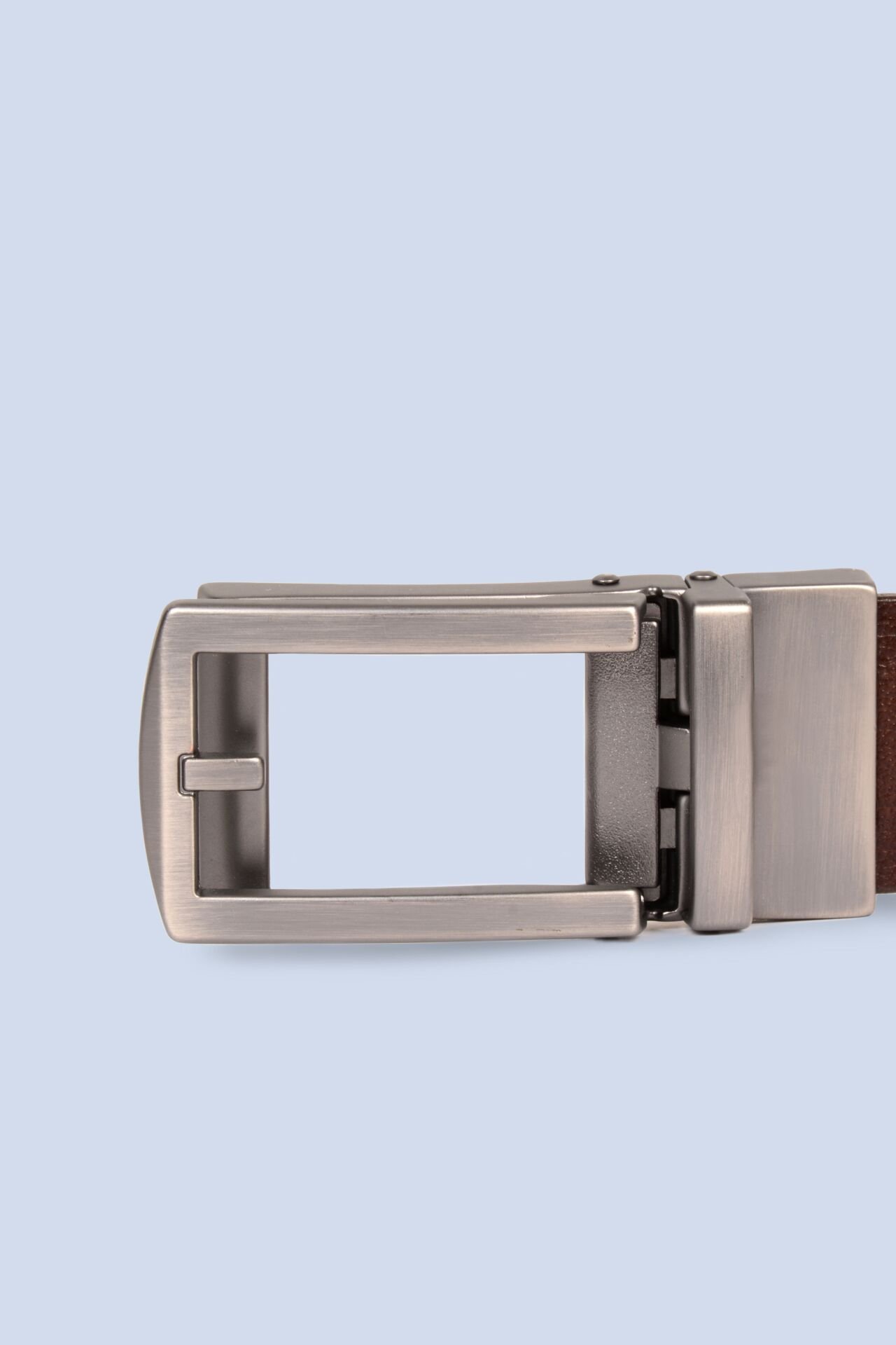 Mekanizmalı Kahverengi Hakiki Deri Kemer