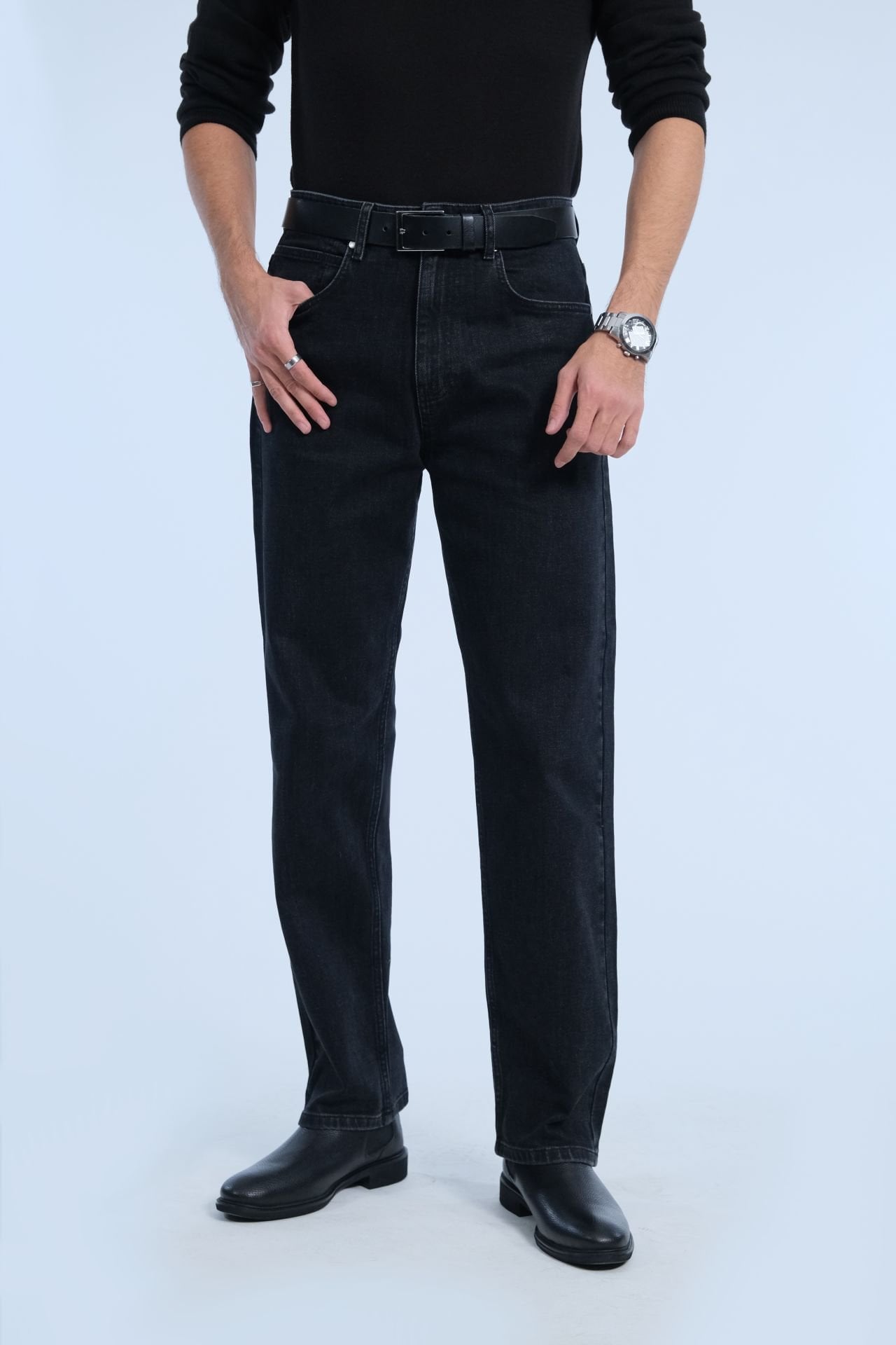 Siyah Loose Jean