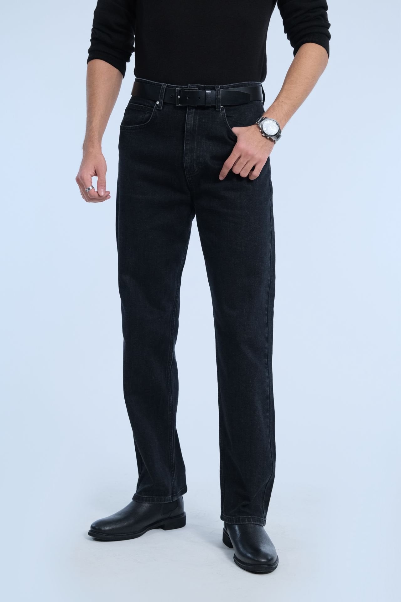 Siyah Loose Jean