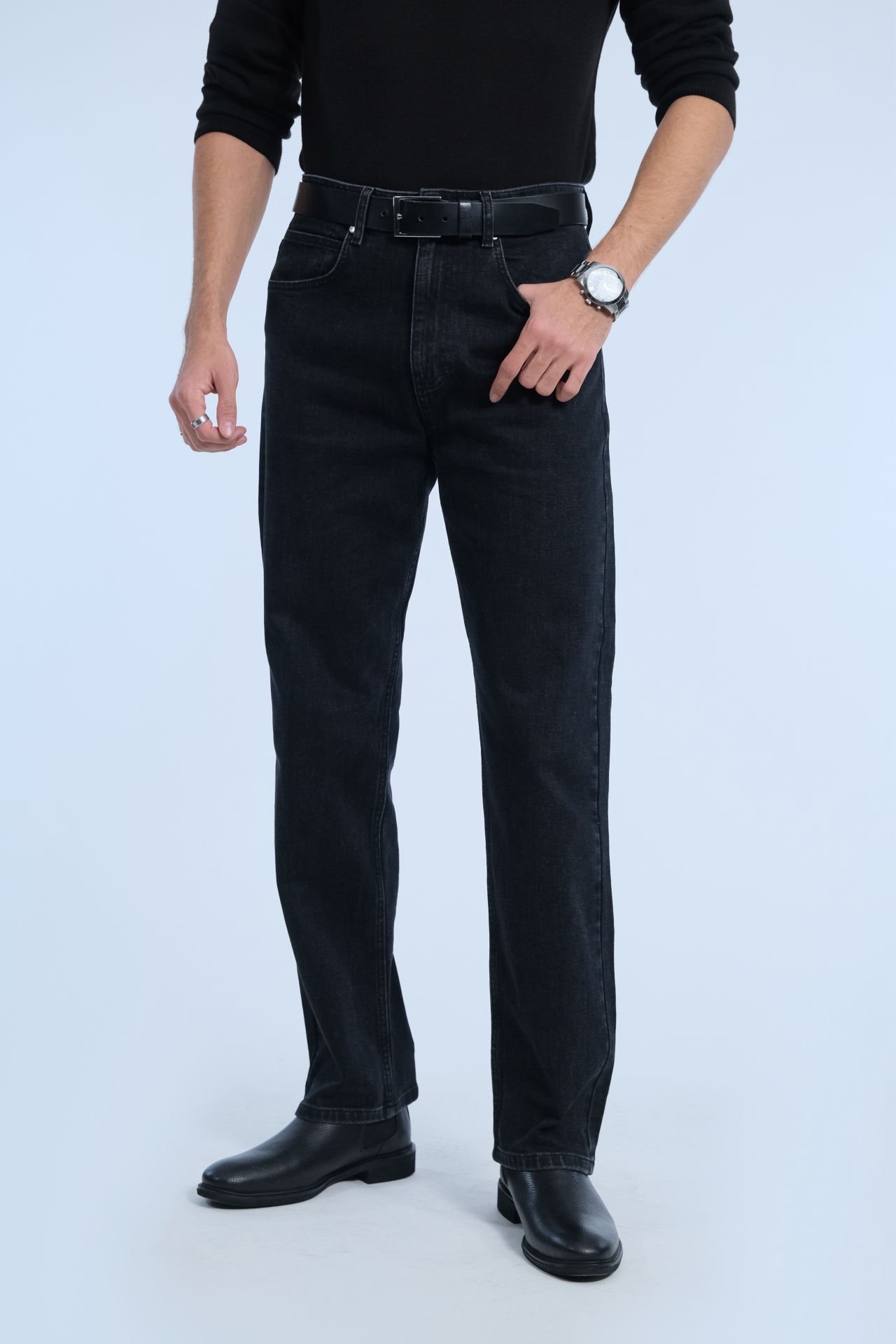Siyah Loose Jean